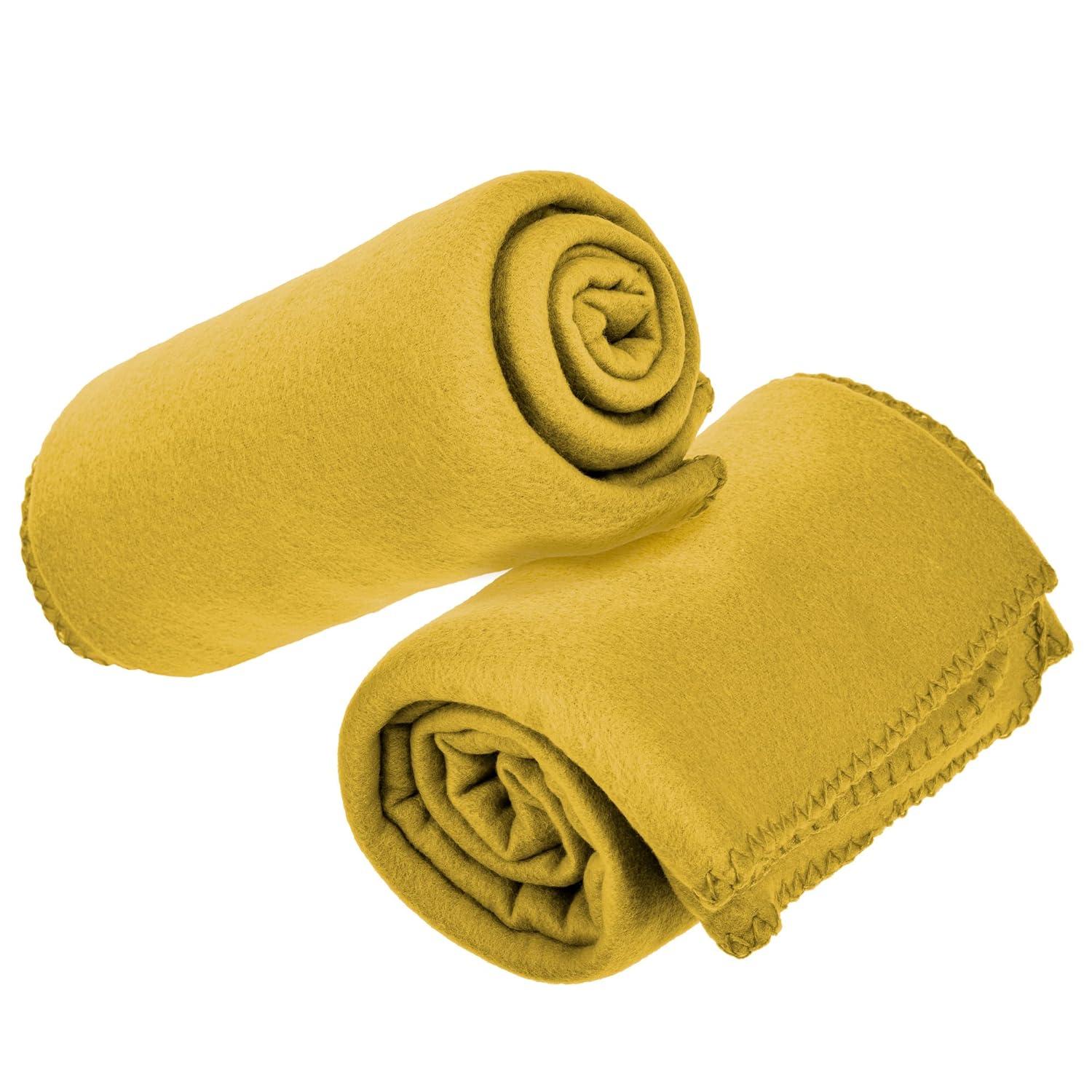 Cozy Comfort 50 x 60 Inch Cozy Fleece Throw Blanket (Set of 12)