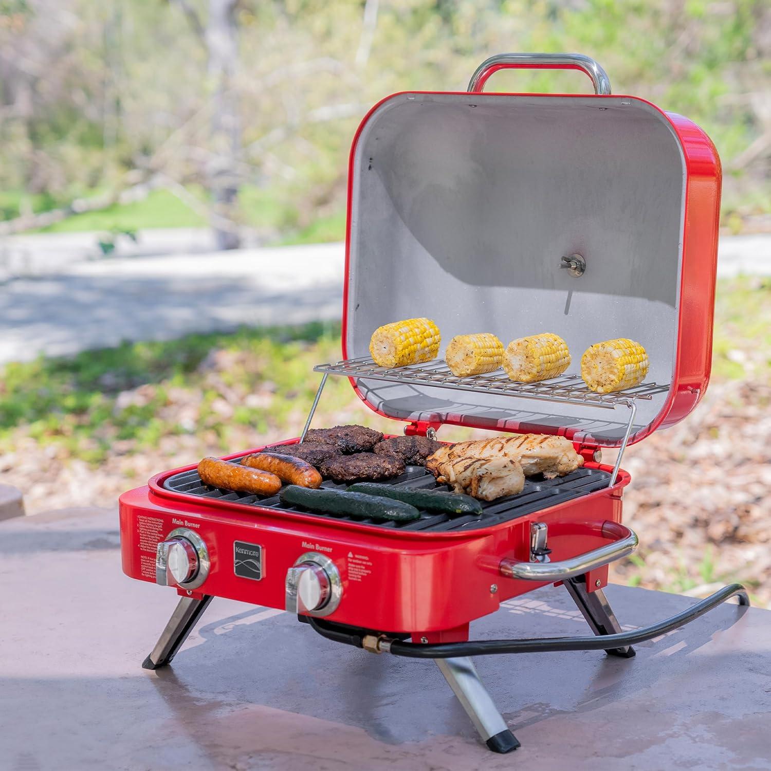 Kenmore 2-Burner Portable Tabletop Retro Gas Grill