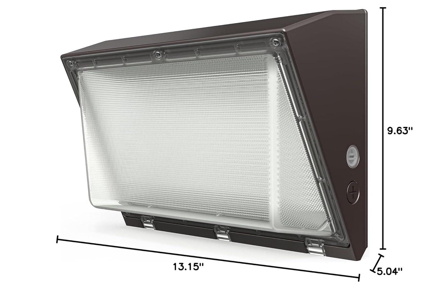 120W LED Wall Pack Light Fixture with Dusk to Dawn, 5000K Daylight Commercial Outdoor Lighting, 0-10V Dimmable 16800LM 600-800W HPS/HID Equiv., UL/DLC Waterproof LED Flood Security Light for Warehouse