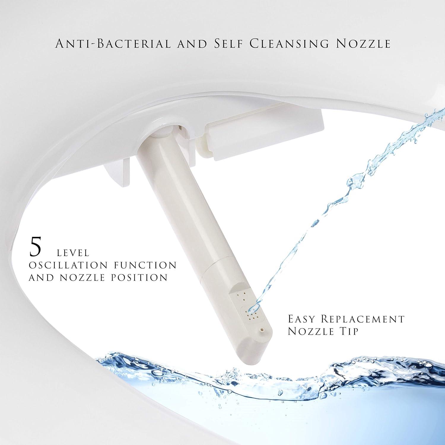 Lotus ATS-800 Round Smart Bidet Toilet Seat, White