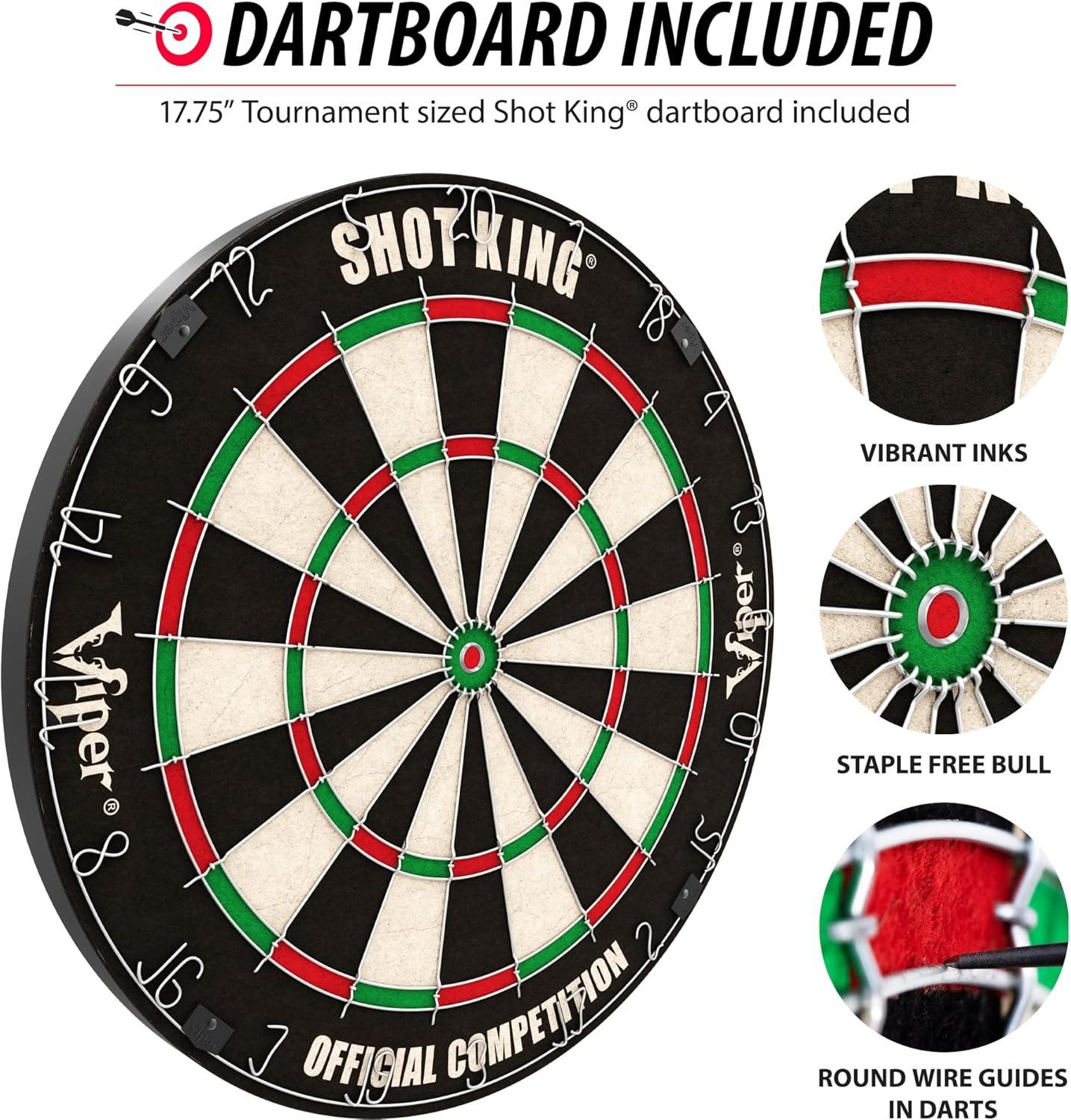 Viper Steadfast Bristle Dartboard and Backboard Set with Darts