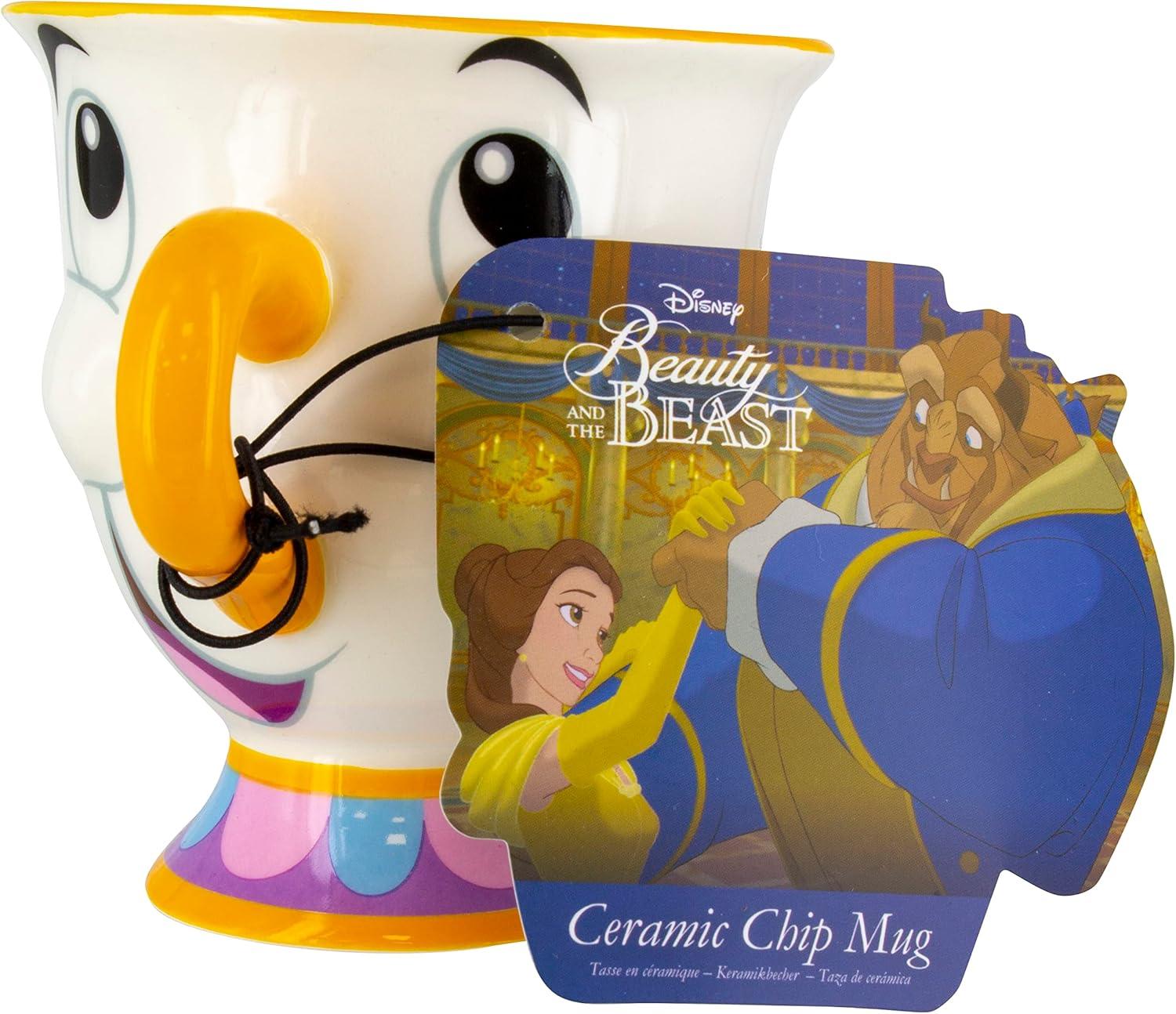 Disney Beauty and the Beast Chip Mug Tea Cup Ceramic Officially Licensed