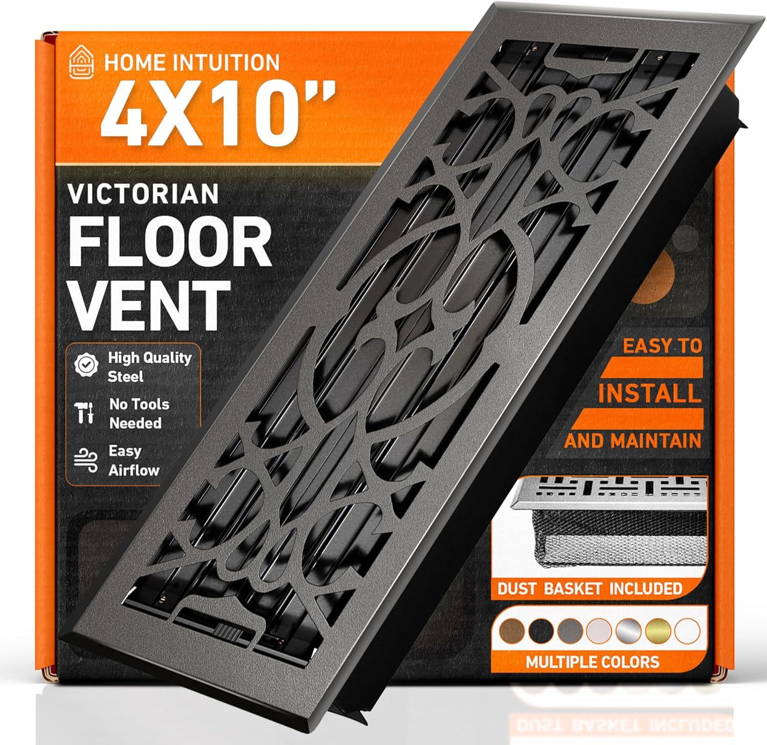 Home Intuition Victorian Floor Vent Cover Register With Mesh Net