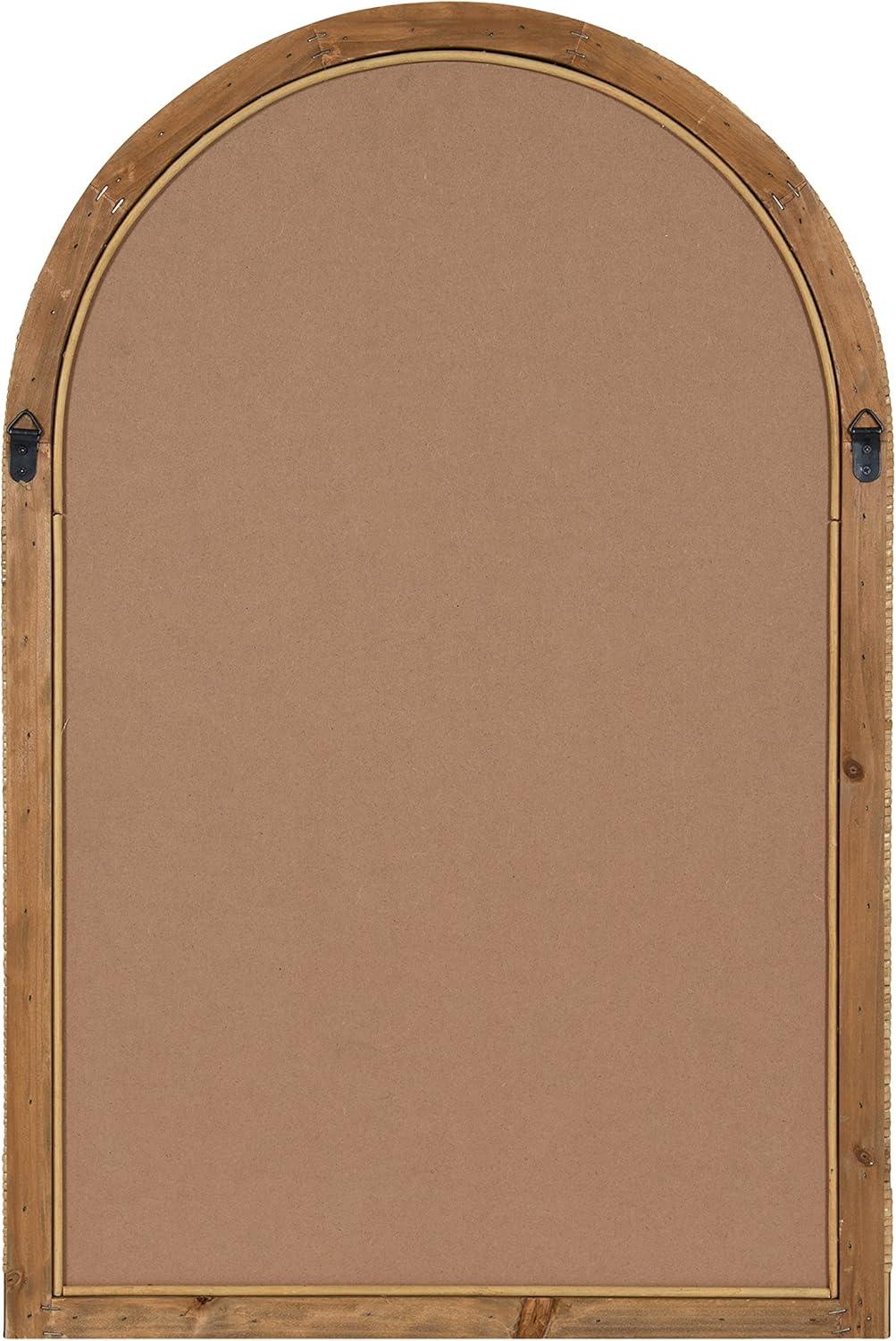 Kate and Laurel Rahfy Arch Framed Wall Mirror, 20x30, Natural