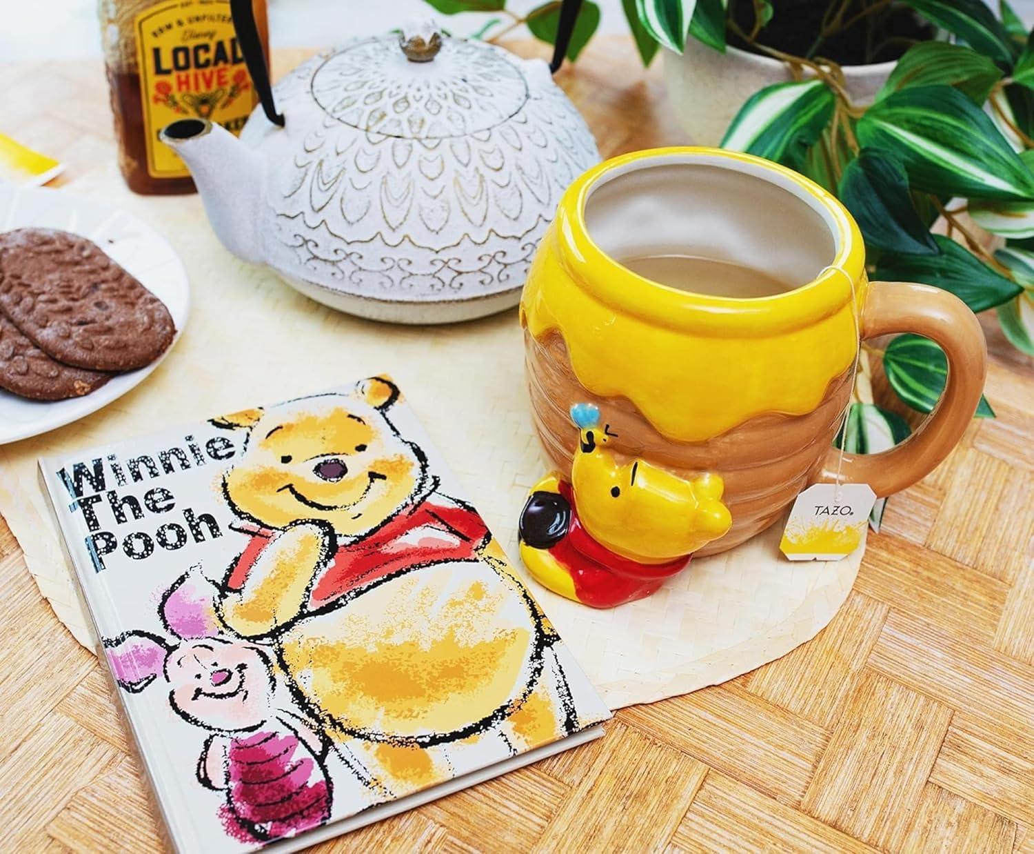 Silver Buffalo Disney Winnie the Pooh Honey Pot Sculpted Ceramic Mug | Holds 23 Ounces