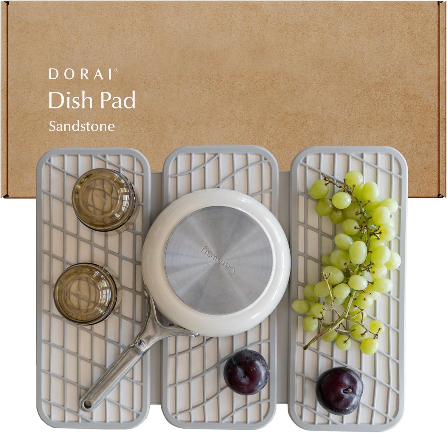 Sandstone Silicone Foldable Instant Drying Dish Pad