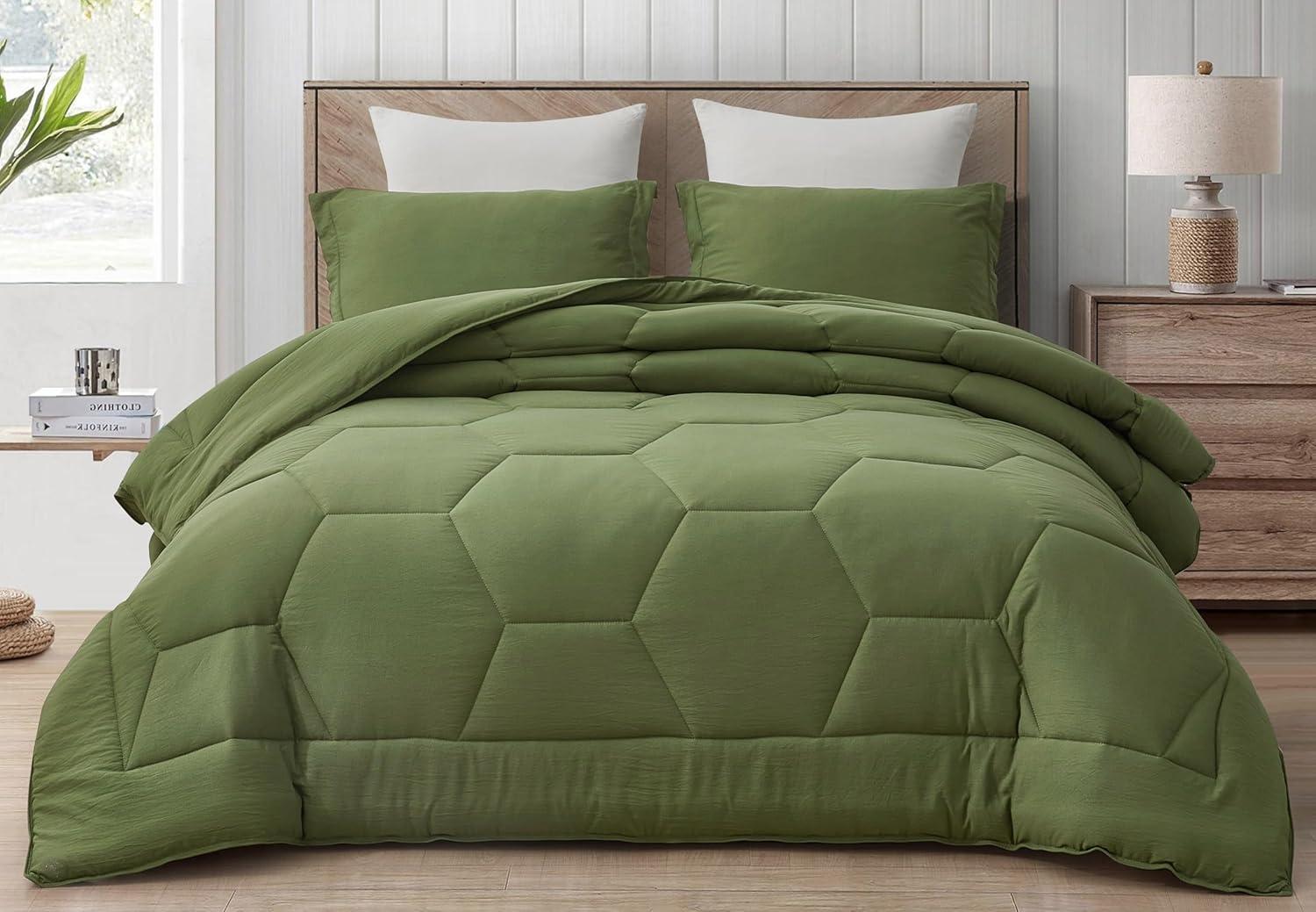 Chezmoi Collection Washed Microfiber Bedding Standard Comforter Set