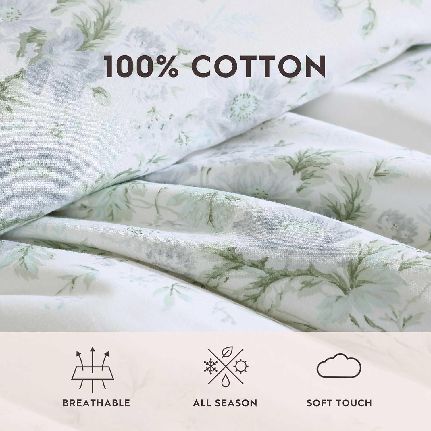 Laura Ashley Laura Ashley Arundel Cotton Reversible Grey Duvet Cover Set