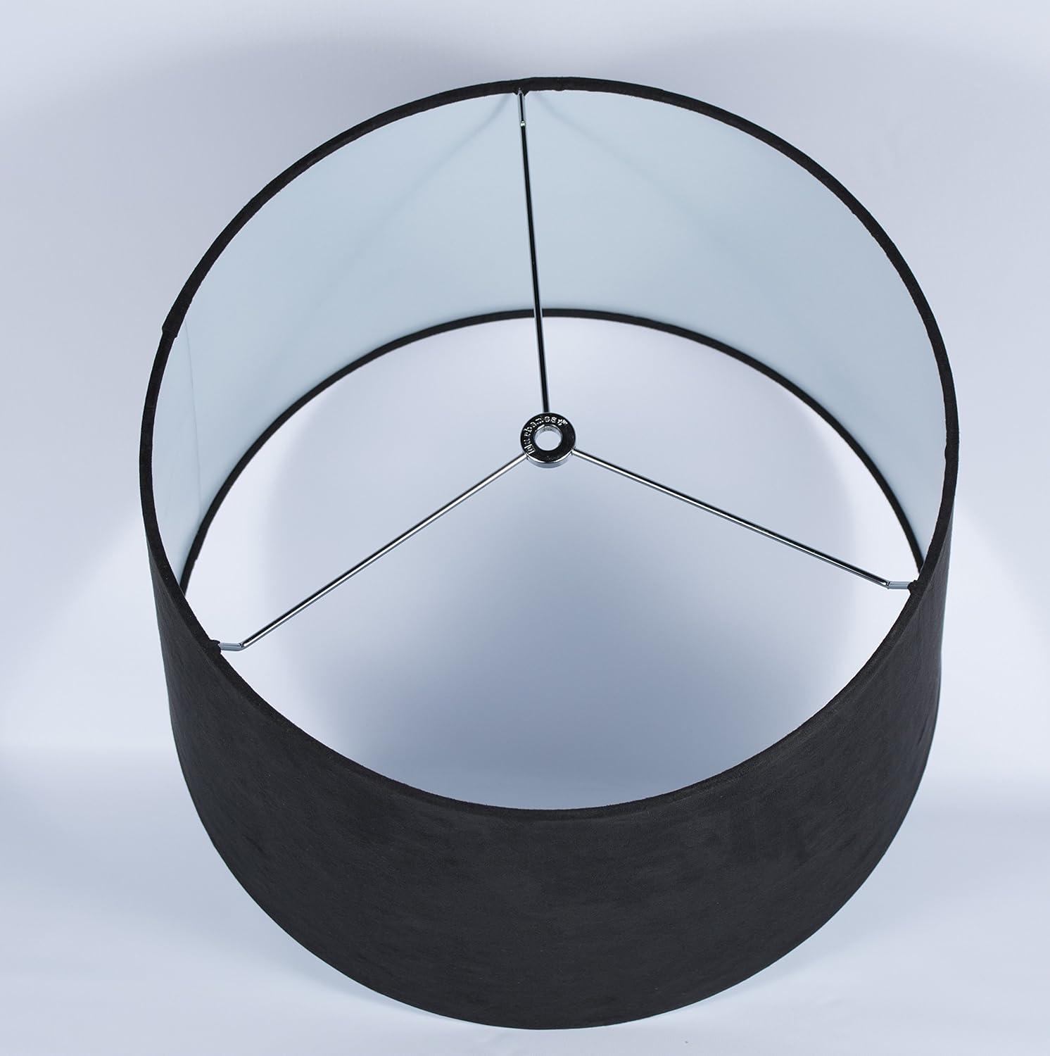 Urbanest 16" Suede Hardback Lamp Shade, Black