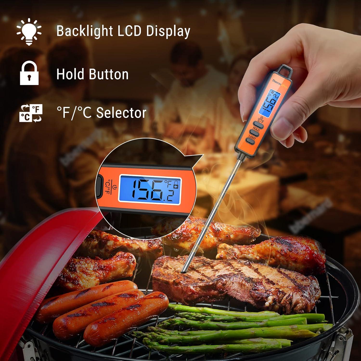 ThermoPro Digital Meat Thermometer with Long Stainless Steel Probe