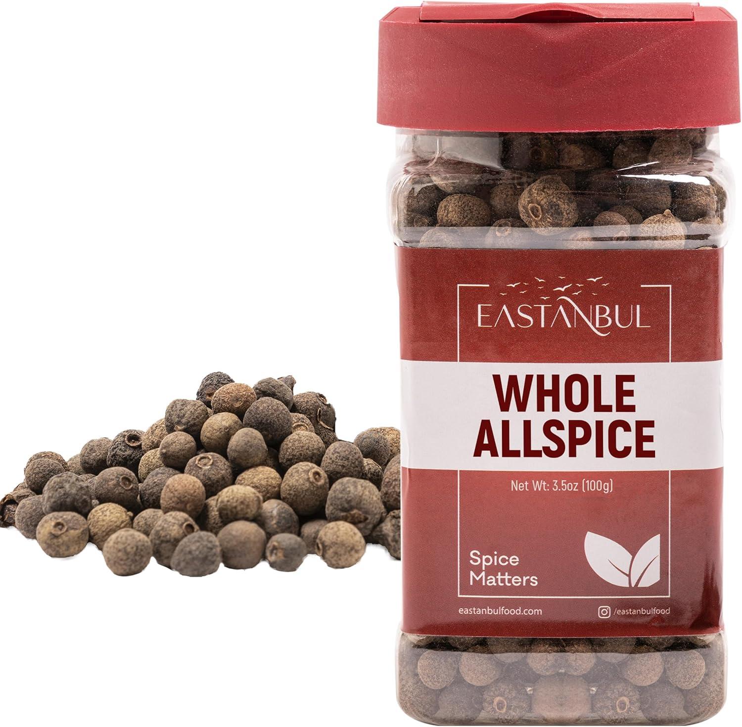 Eastanbul Allspice Berries Whole, Whole Allspice, Pimento Seeds, 3.5oz