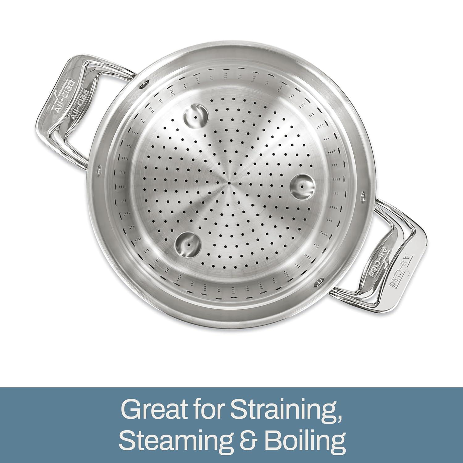 All-Clad Simply Strain 16-Qt. Stainless Steel Multipot with Insert