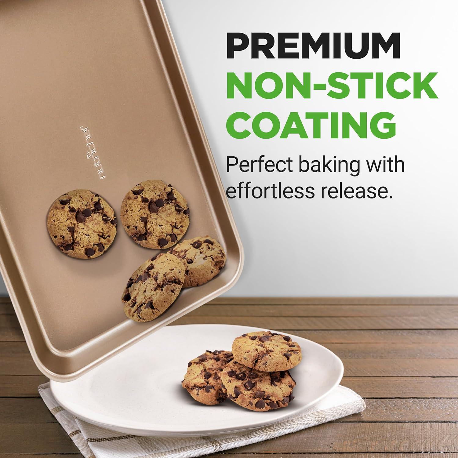 NutriChef NutriChef Non-Stick Steel 2 Piece Baking Sheet Set