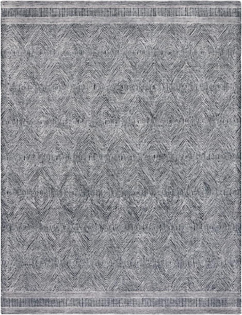 Abstract ABT340 Handmade Indoor Area Rug - Ivory/Charcoal - 12'x18' - Safavieh