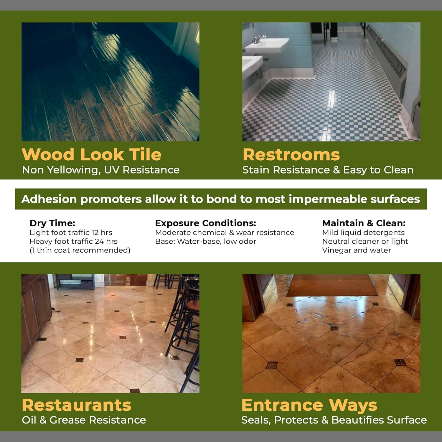 CoverTec GlazeGuard Gloss Ceramic & Porcelain Tile Sealer, Wet Look, 32 oz