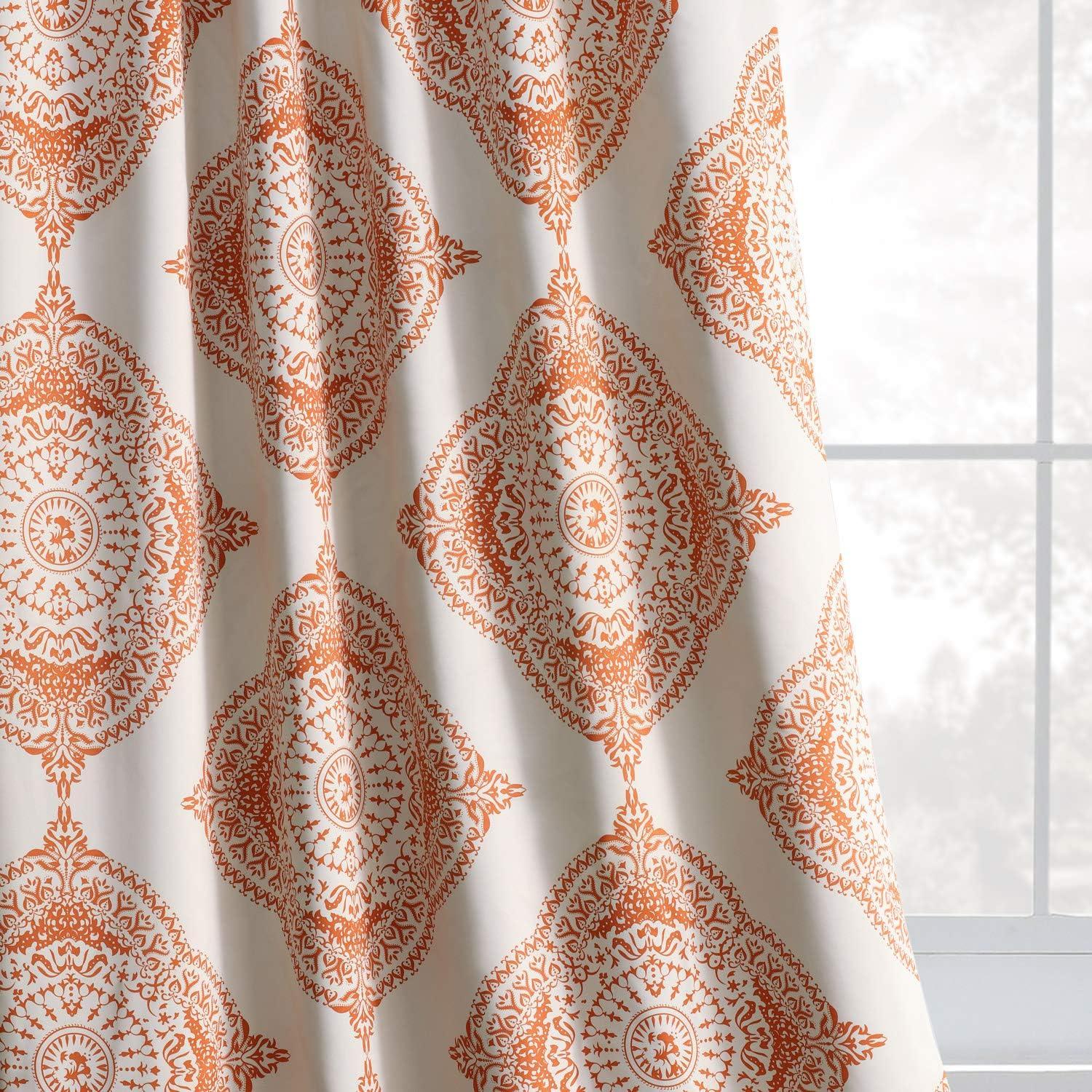 Henna Polyester Blackout 96" Window Curtain Panel