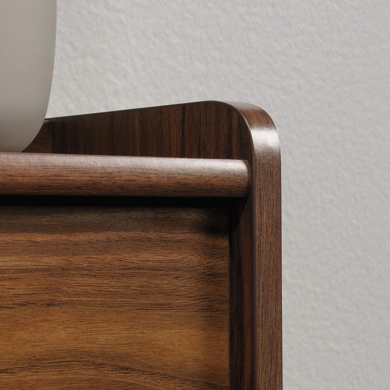 Grand Walnut 26" Wall-Mounted Workstation with Keyboard Tray