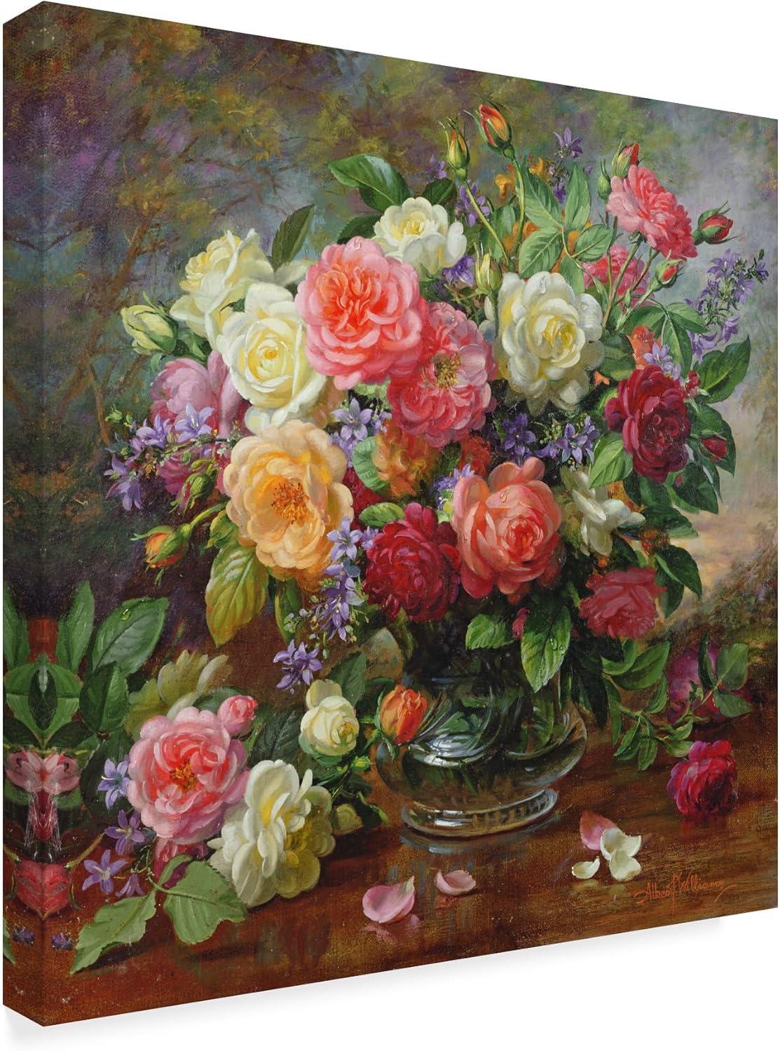 Trademark Fine Art -Albert Williams 'Roses - The Perfection of Summer' Canvas Art