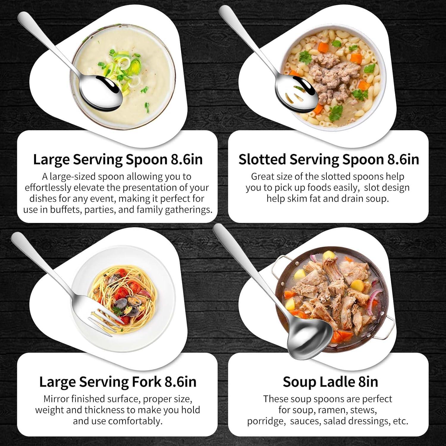 Stock Preferred 12-piece Stainless Steel Serving Utensil Set