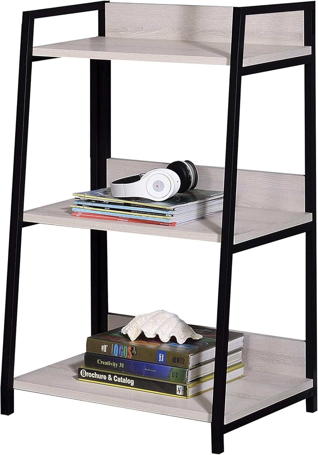 ACME Wendral 3-Tier Bookshelf in Natural and Black