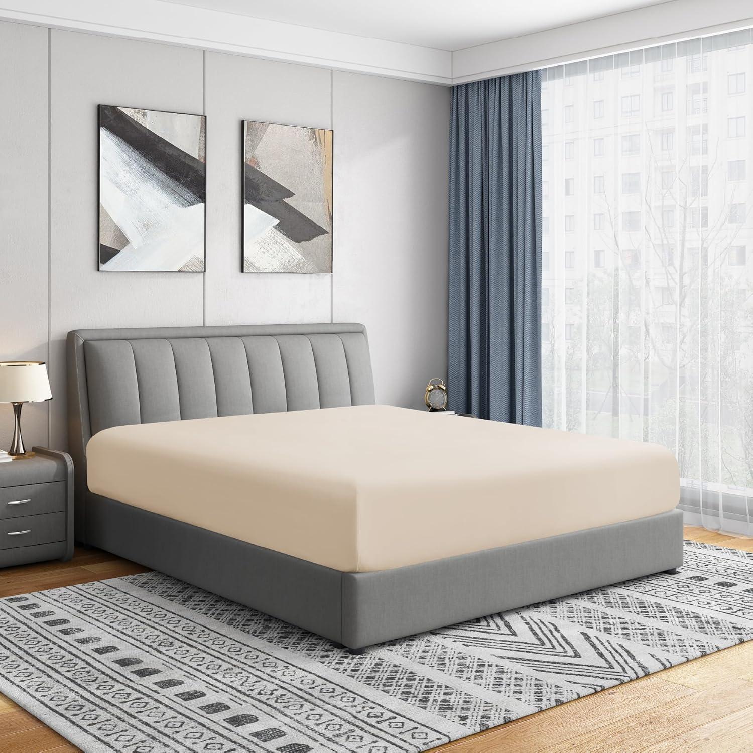Swift Home 1800 Series 16 Inch Deep Microfiber Fitted Sheet