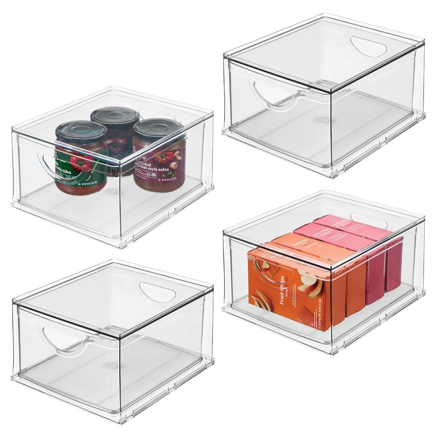 iDesign iDesign Stackable Storage Drawer for Fridge or Pantry - Set of 4 - Clear (Set of 4)