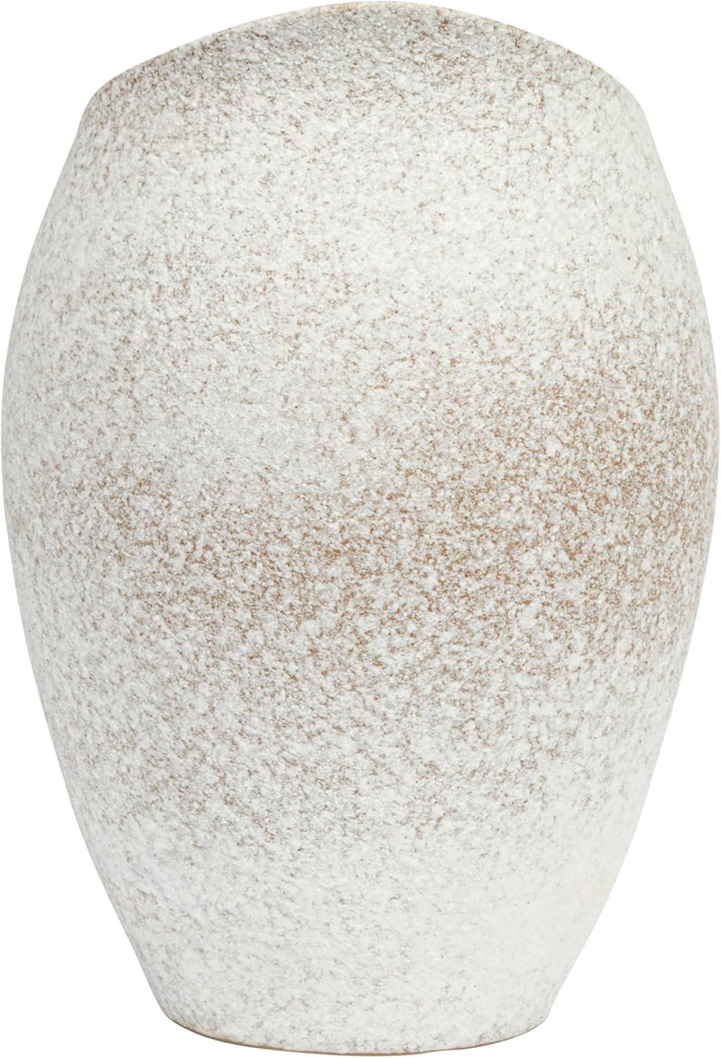 Bloomingville 9 Inches 82-Ounce Textured Stoneware Pitcher in Reactive Glaze, White
