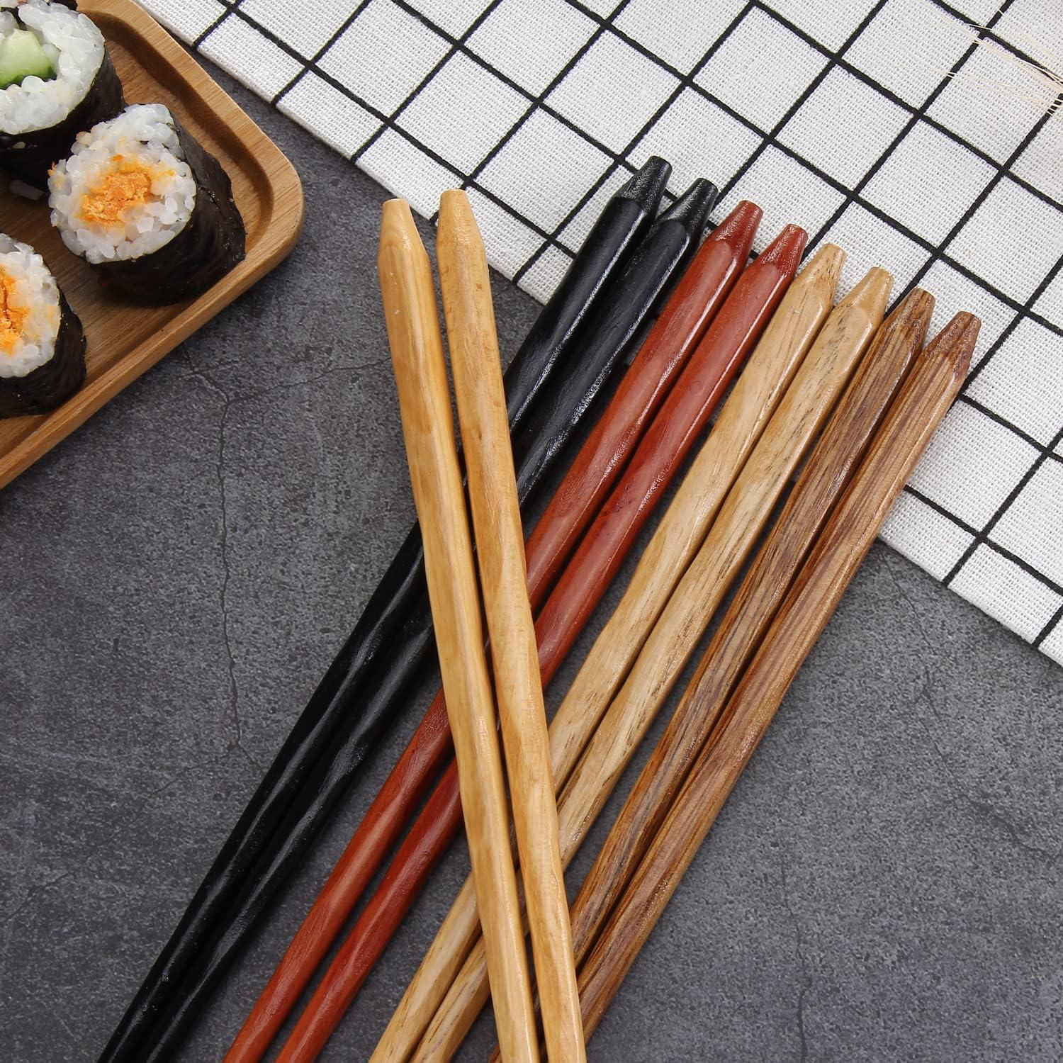 Clearance! Jklop Reusable Chopsticks Japanese Natural Wooden Classic Style Pairs Lightweight Hand Carved Sticks 8.8 Inch 22.5Cm Gift Set Tableware Kitchen Gadgets Khaki Wood Best Sale!