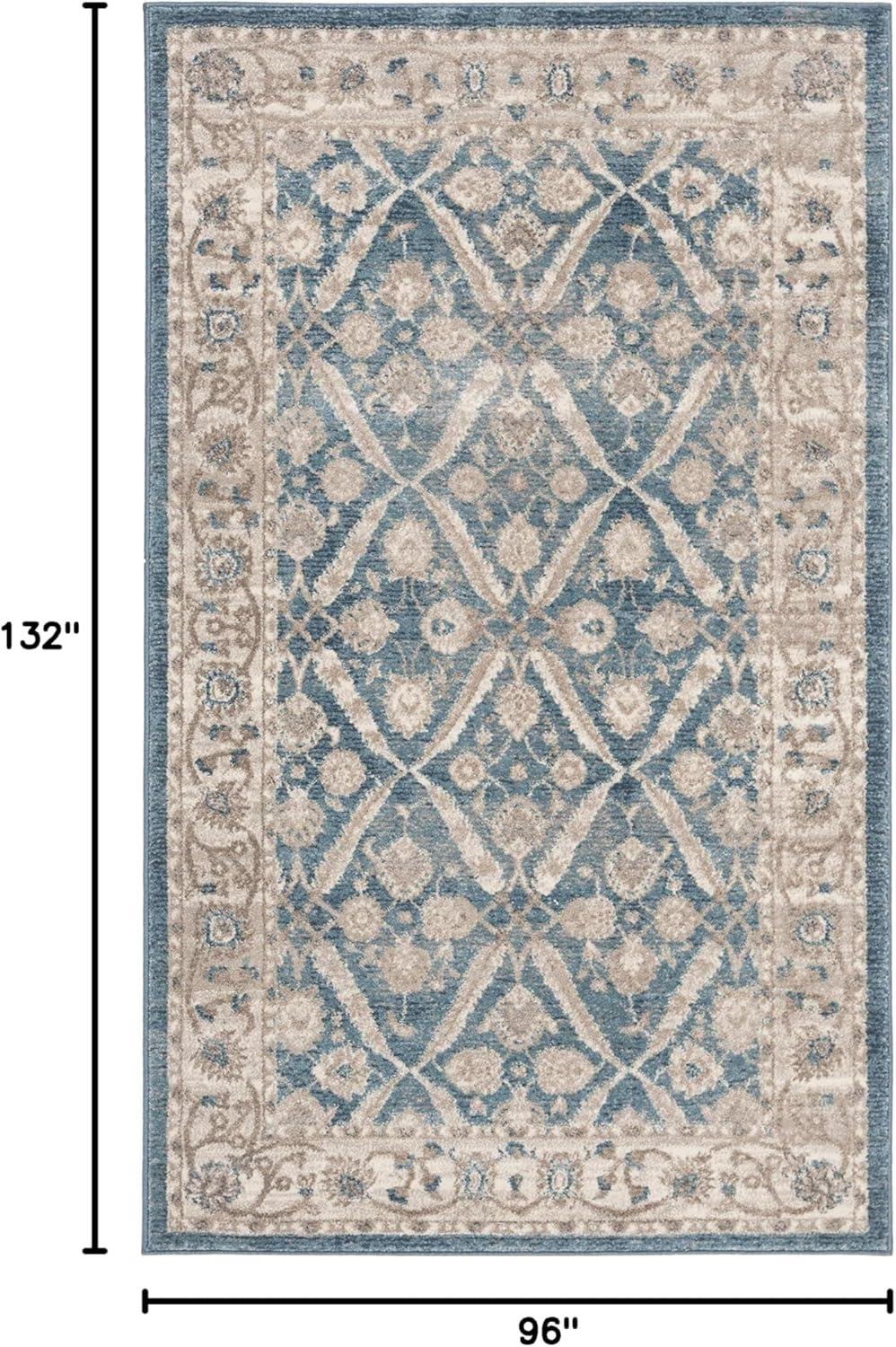 Sofia SOF378 Power Loomed Indoor Area Rug - Blue/Beige - 8'x11' - Safavieh