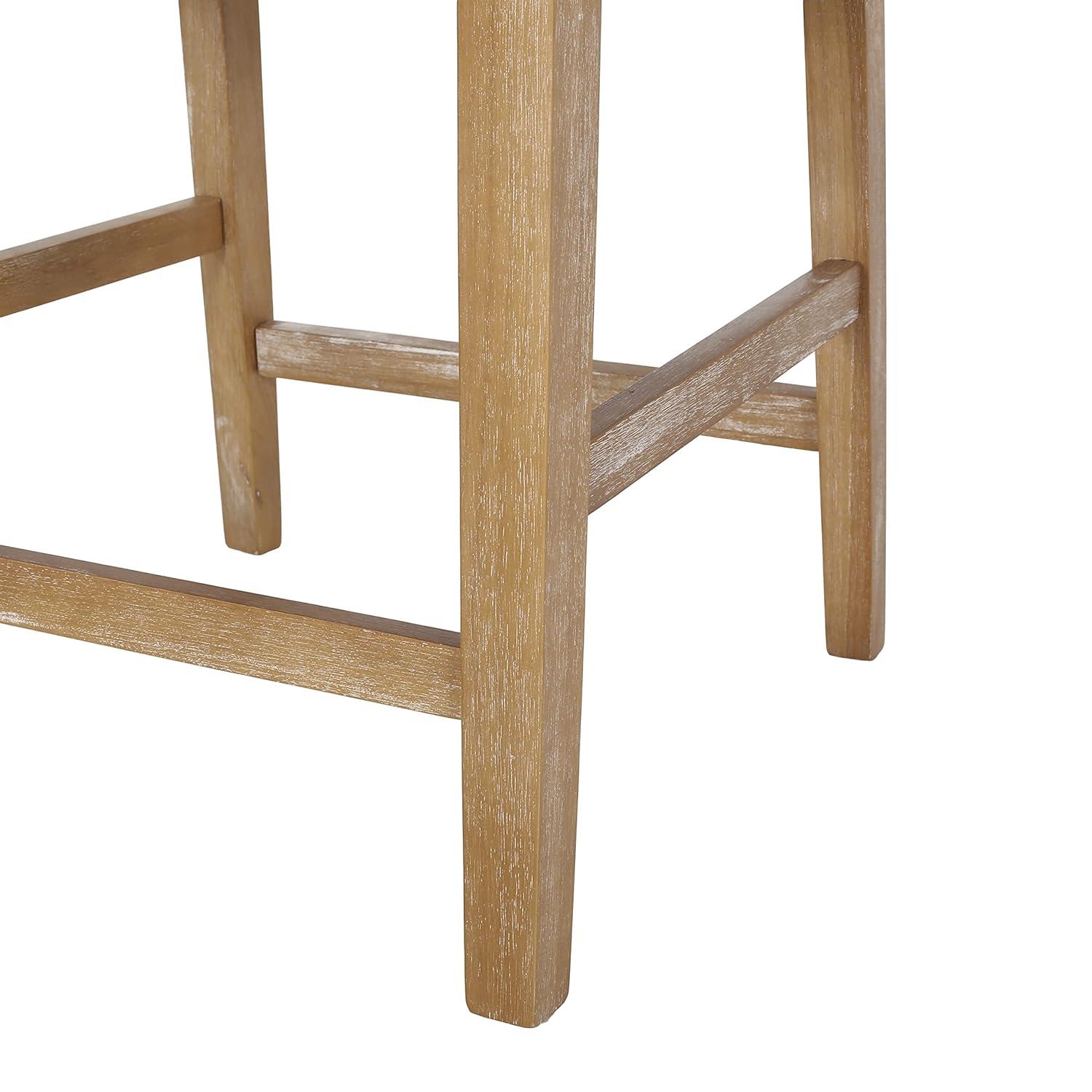 Christopher Knight Home Chaparral Contemporary Fabric Upholstered Wood 26 inch Counter Stools (Set of 2), Beige and Weathered Natural