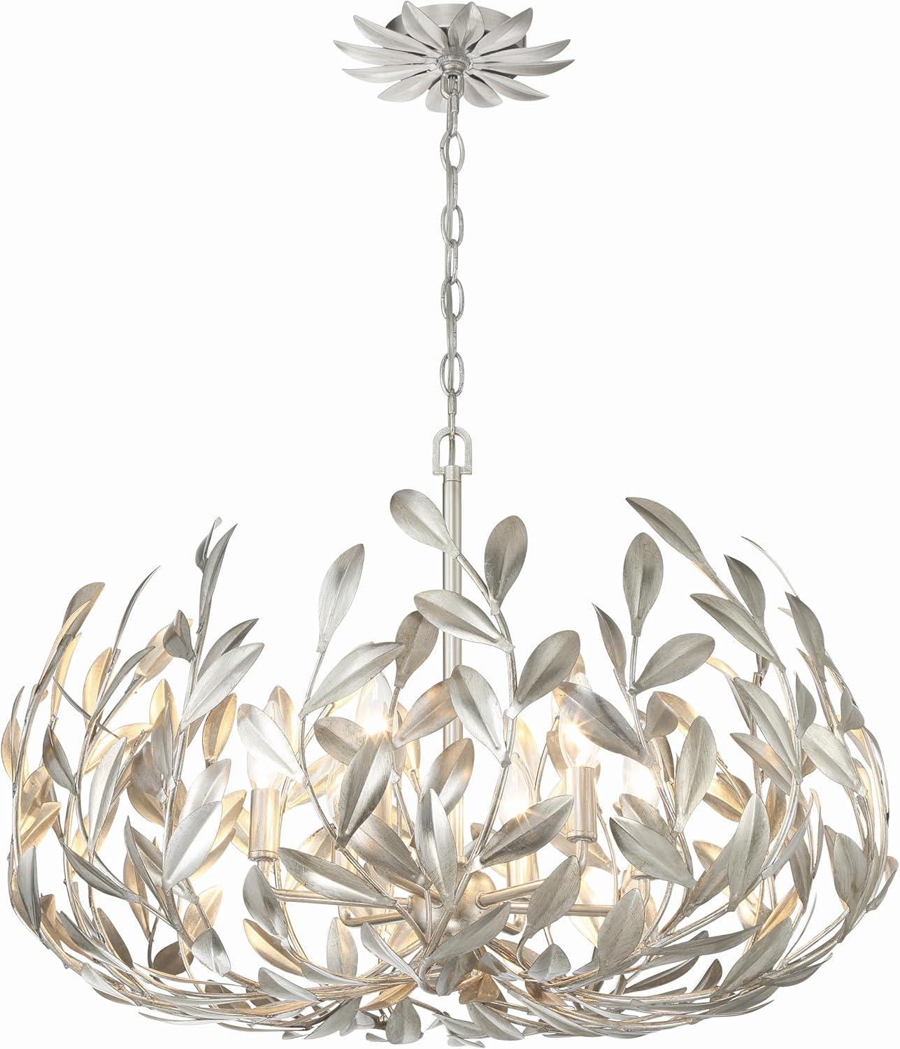 Crystorama Lighting Broche 6 - Light Chandelier in  Antique Silver