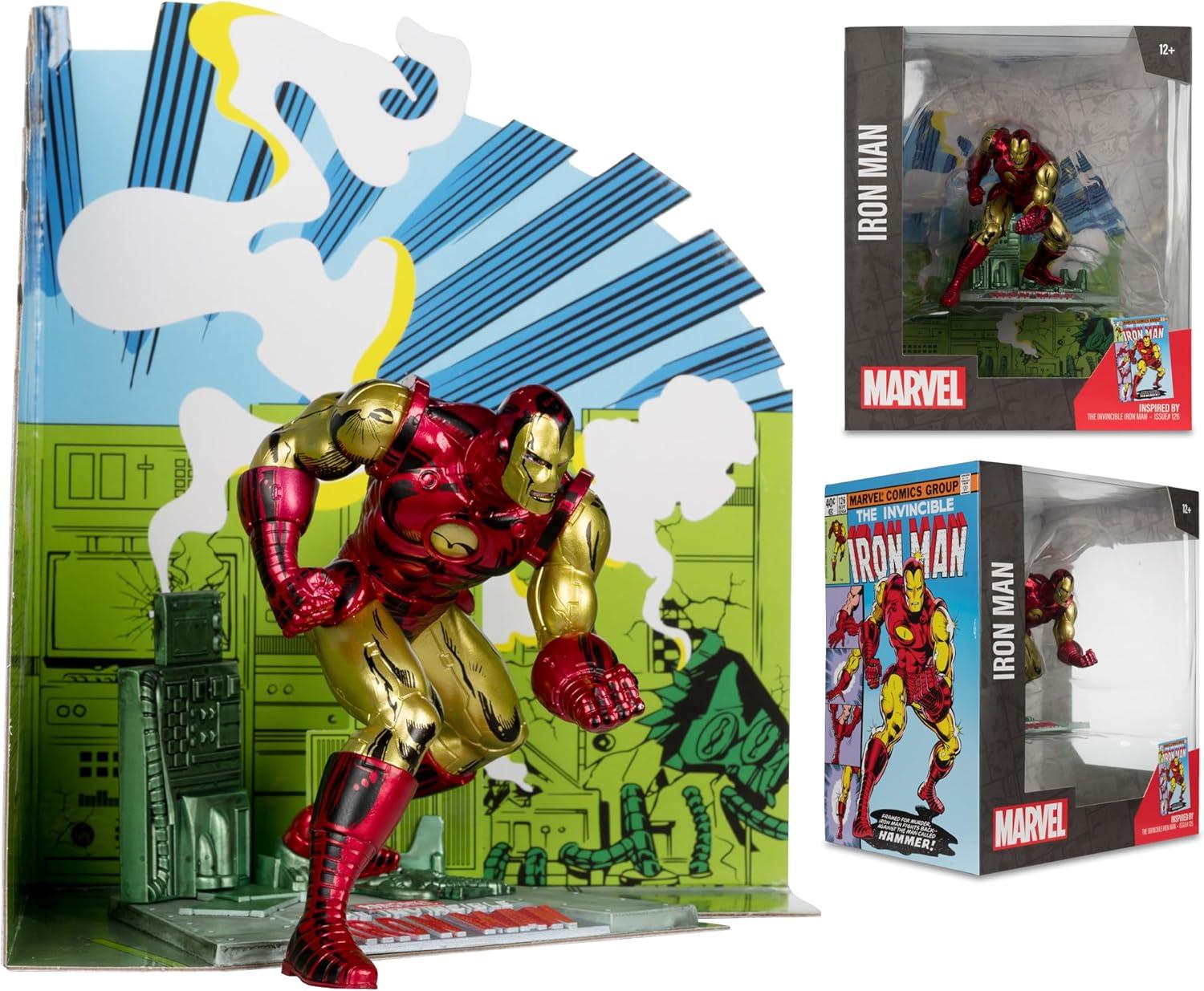 Iron Man (The Invincible Iron Man #126) 1:10th Scale Posed Figure w/Scene - McFarlane Toys