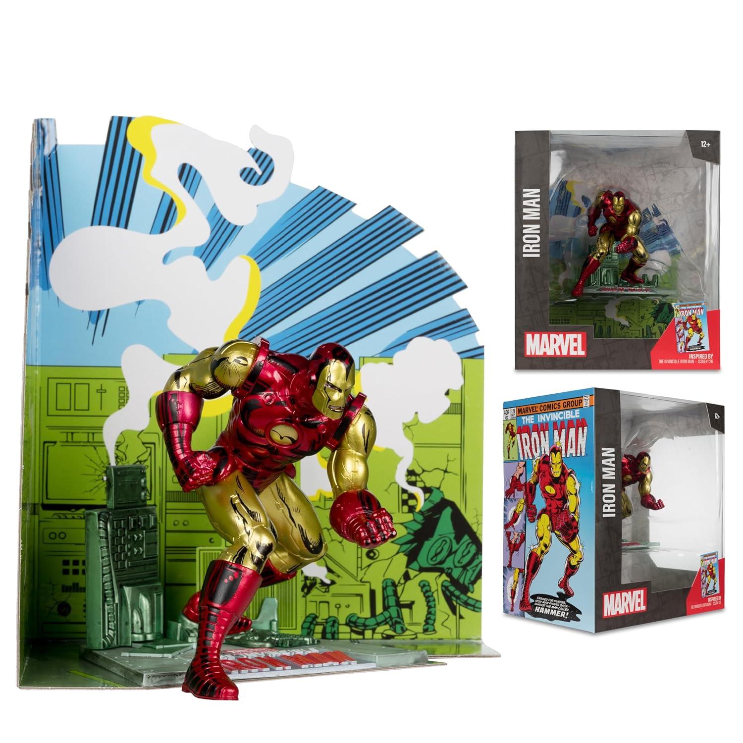 Iron Man (The Invincible Iron Man #126) 1:10th Scale Posed Figure w/Scene - McFarlane Toys