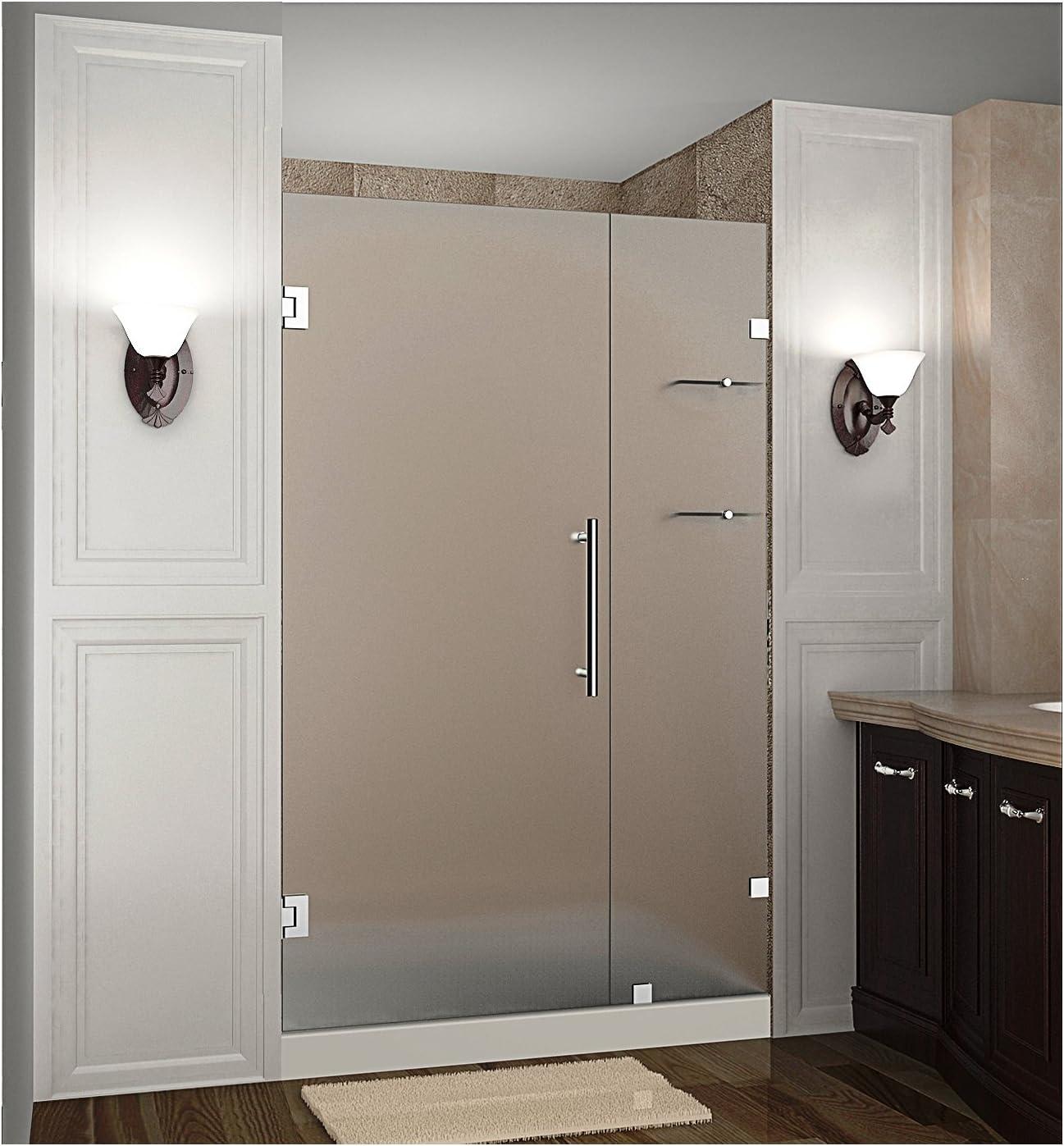 Nautis GS 48" x 72" Hinged Completely Frameless Shower Door with Shelves