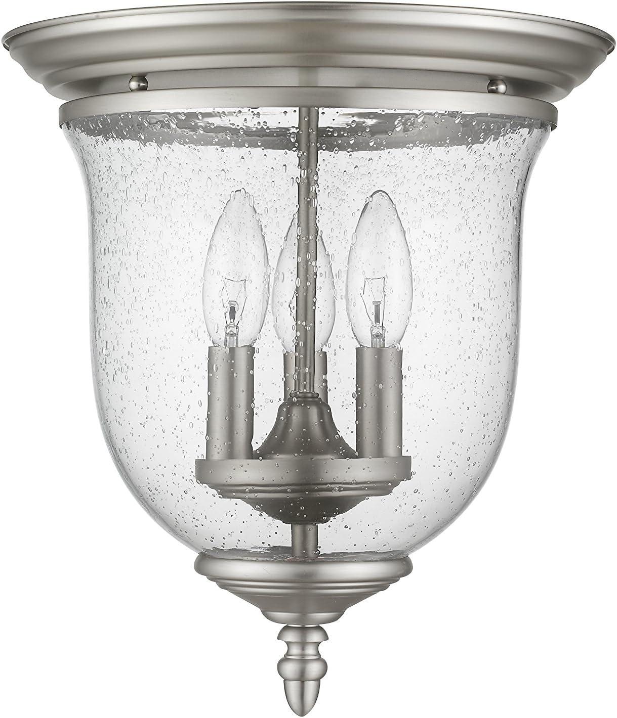 Livex Lighting Legacy 3 - Light Flush Mount in  Brushed Nickel