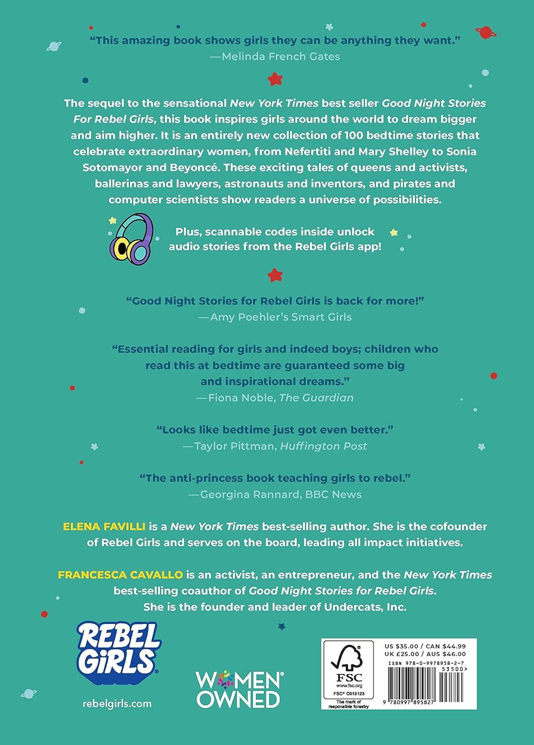 Good Night Stories for Rebel Girls 2 - by Elena Favilli & Francesca Cavallo (Hardcover)