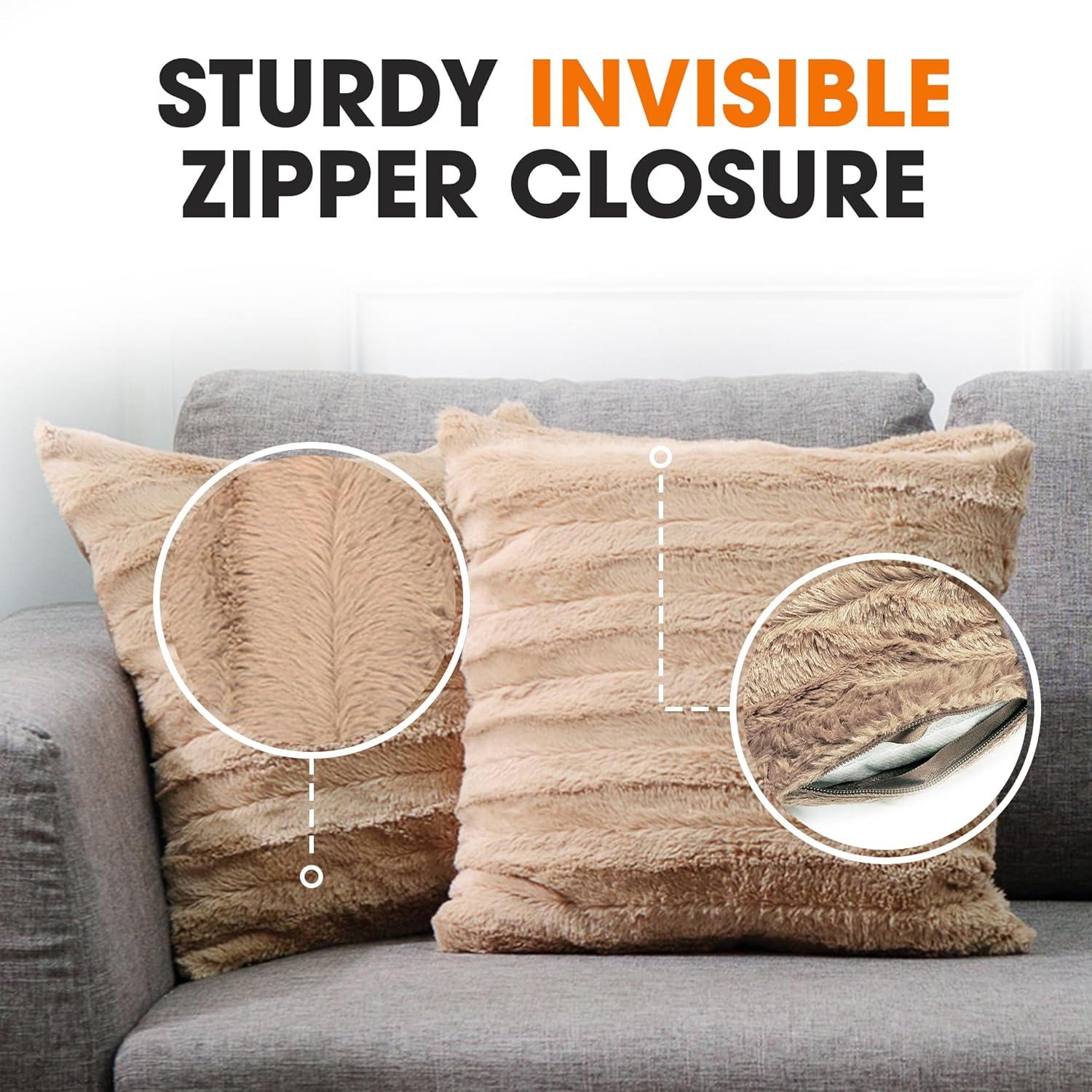 Cheer Collection FRBIN Square Pillow Cover & Insert (Set of 2)