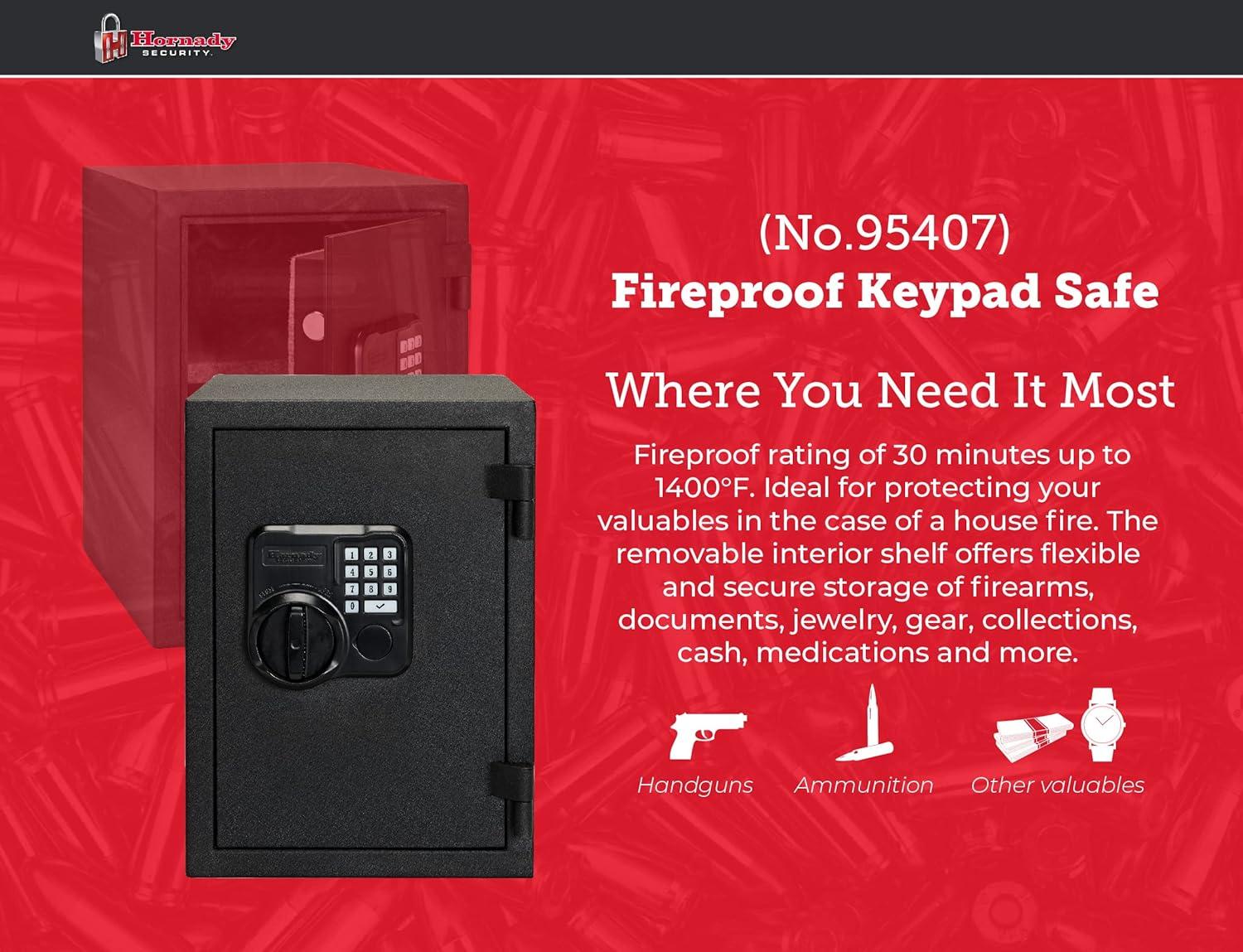 Hornady Fireproof Keypad Safe 95407