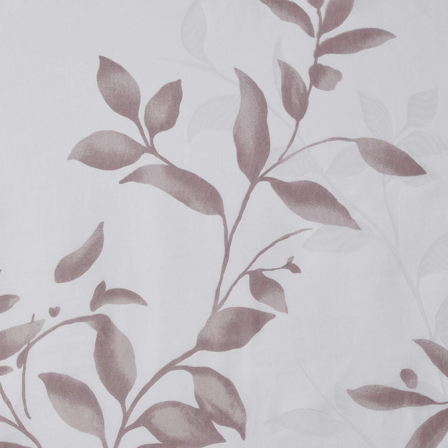 Home Essence Rosalie Burnout Printed Floral Rayon/Polyester Shower Curtain, 72" x 72", Purple