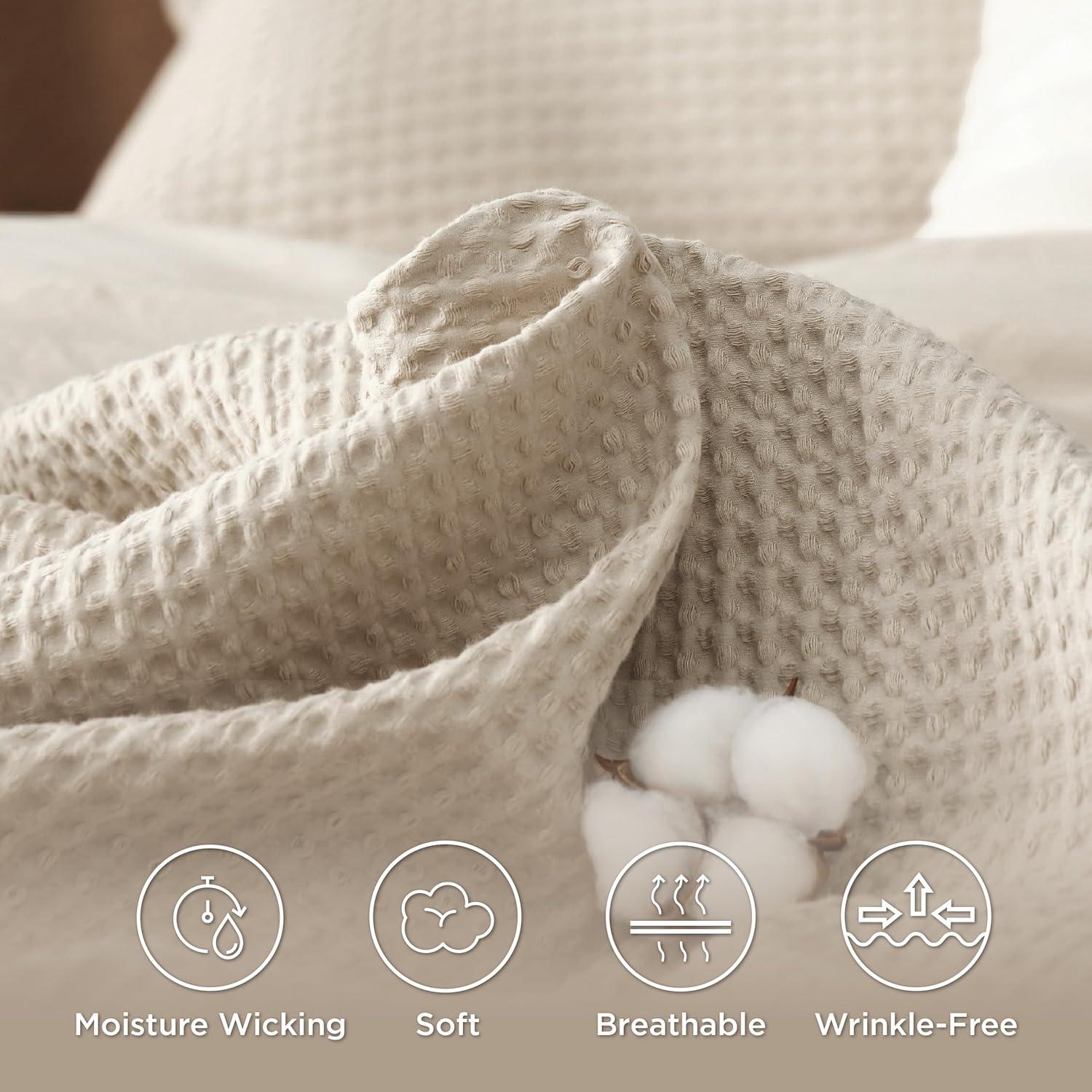 Bedsure Bedsure 100% Cotton Waffle Weave Duvet Cover