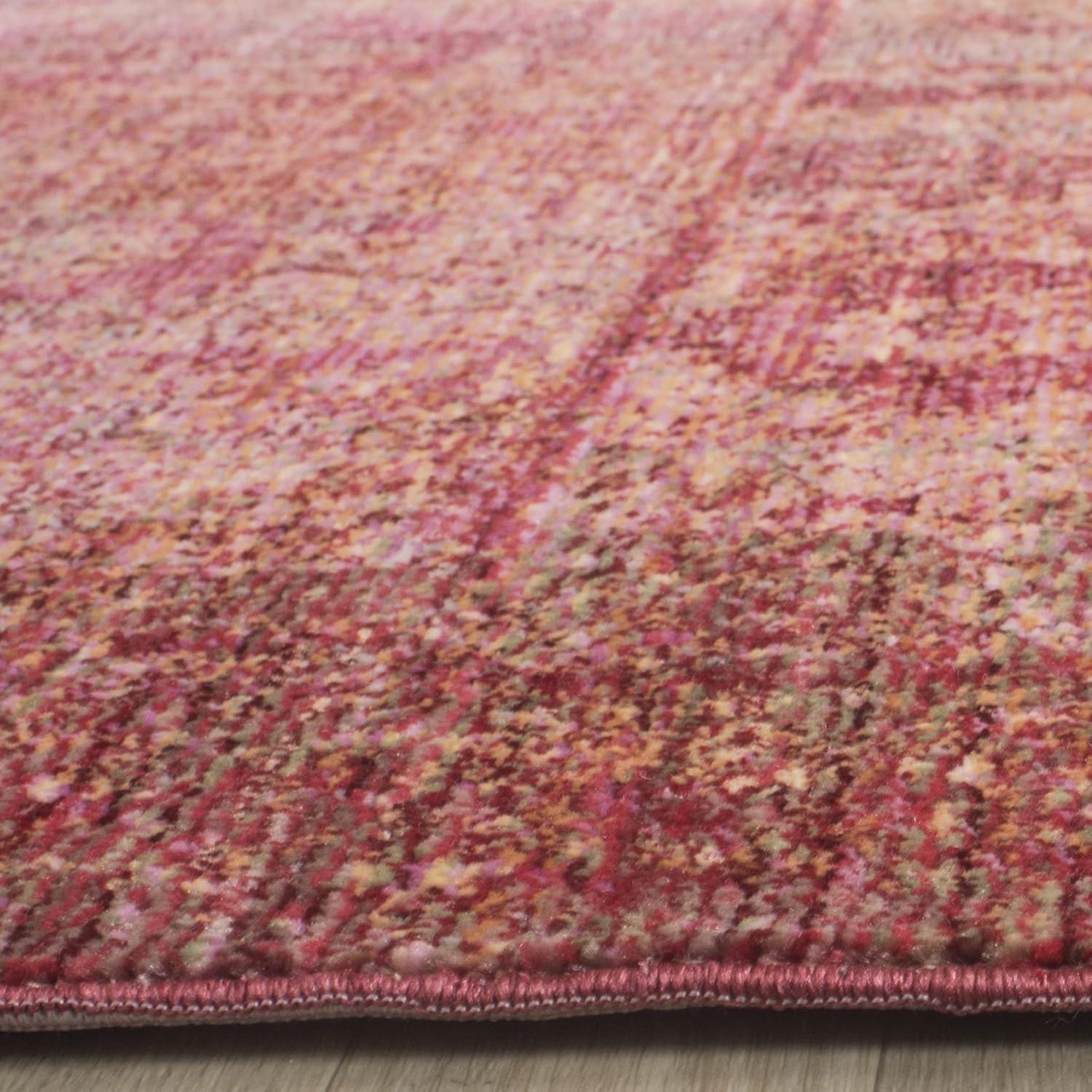 SAFAVIEH Mystique Durward Overdyed Polyester Area Rug, Fuchsia/Multi, 4' x 6'