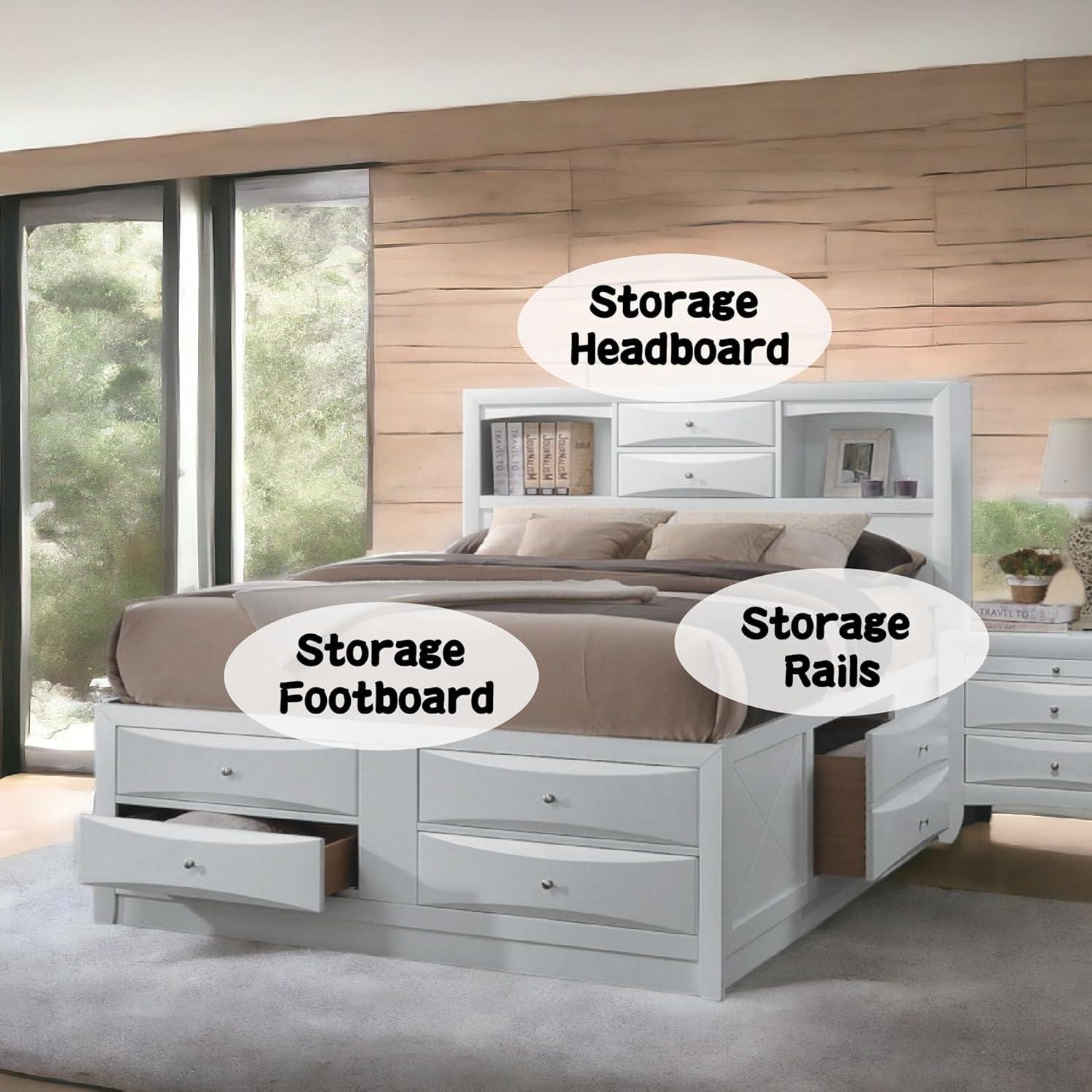 Acme Furniture 91" Queen Ireland Bed White