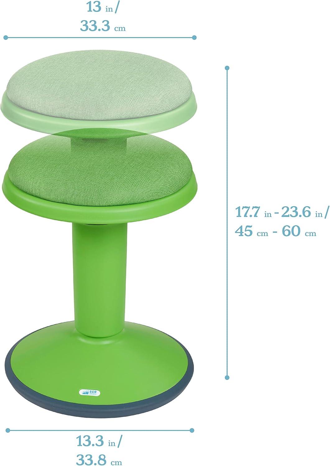 ECR4Kids SitWell Wobble Stool, Adjustable Height, Active Seating