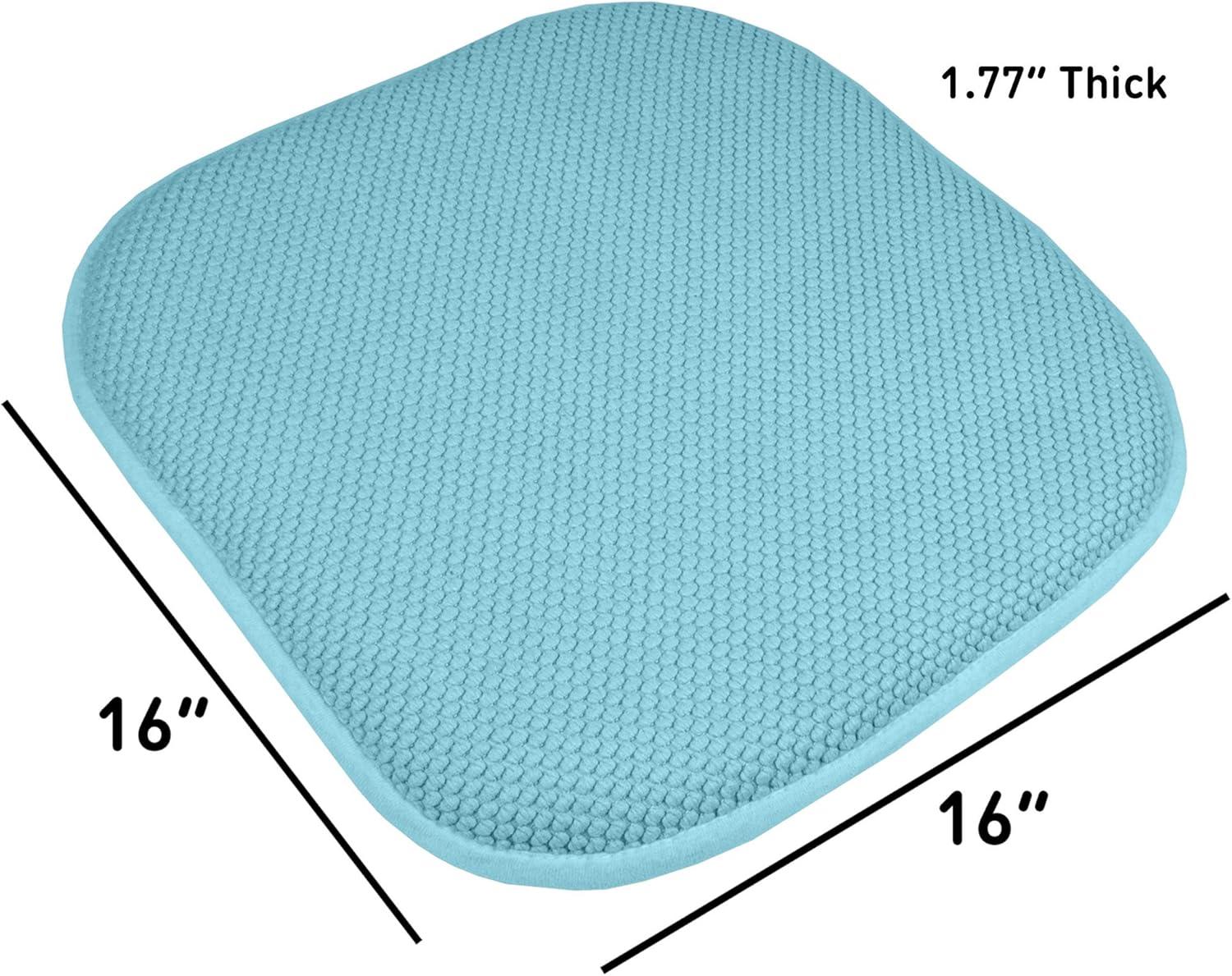 Memory Foam Honeycomb Non-Slip Back 16" x 16" Chair Cushion Pad 2, 4, 6, 12 Pack