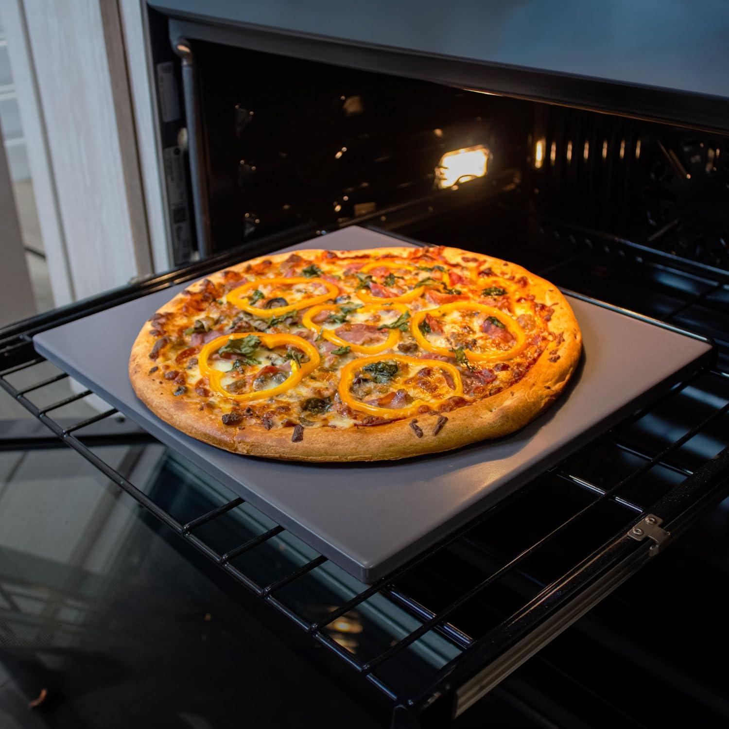 Old Stone 14x16 Inch Glazed Gray Cordierite Pizza Stone