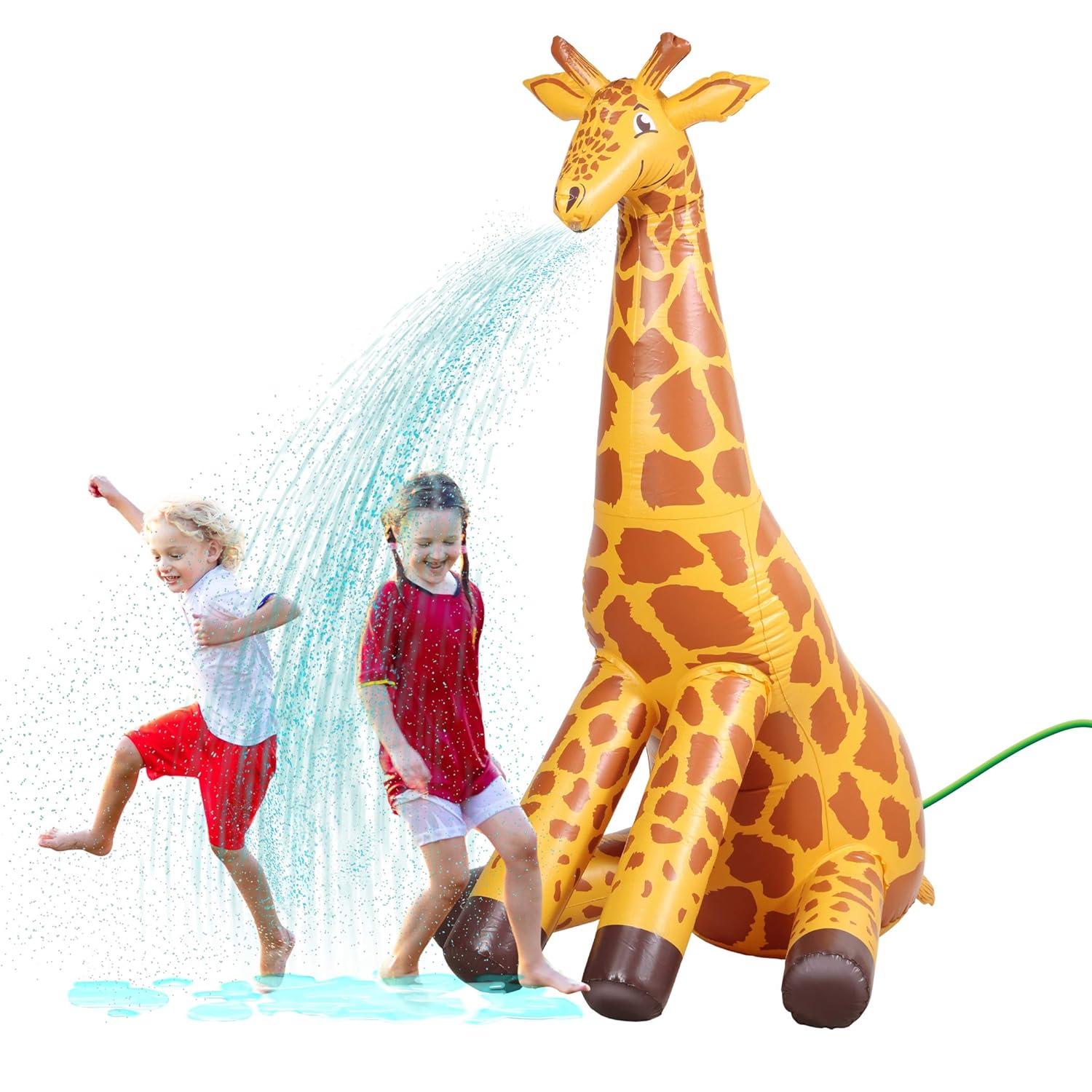 GoFloats Giant Inflatable Party Sprinkler - Giraffe