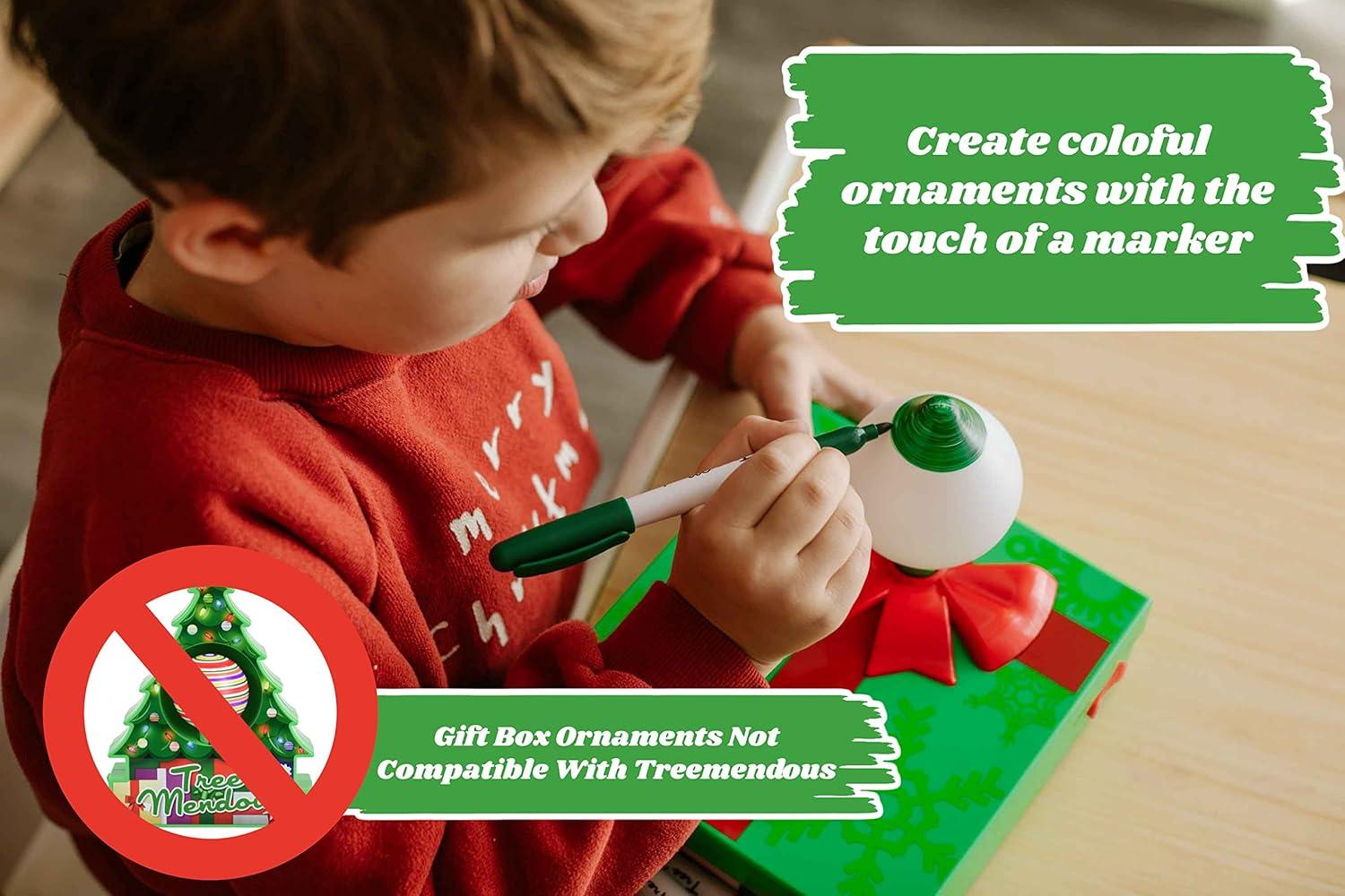 Shatterproof White Plastic Christmas Ornament Set