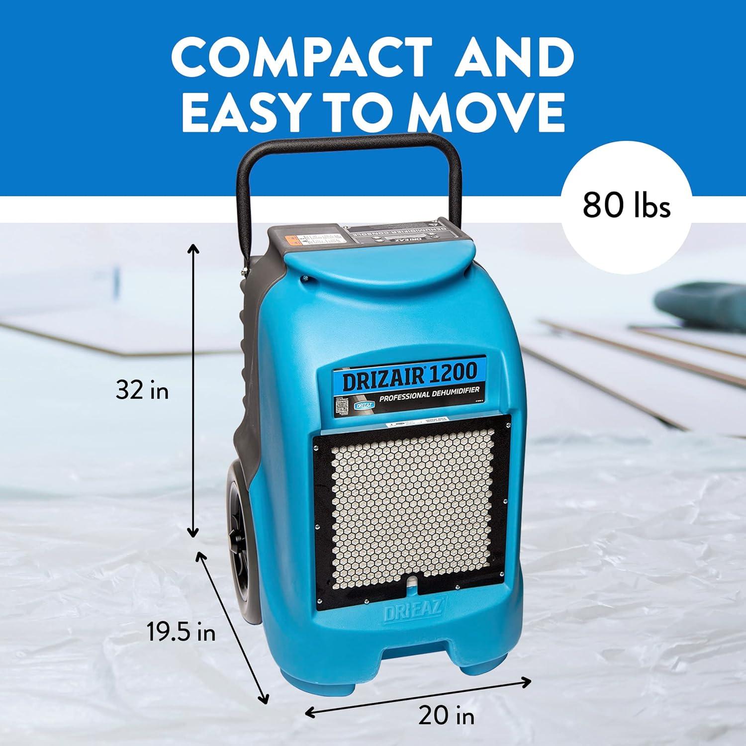 Dri-Eaz 1200 Blue Portable Commercial Dehumidifier with Pump