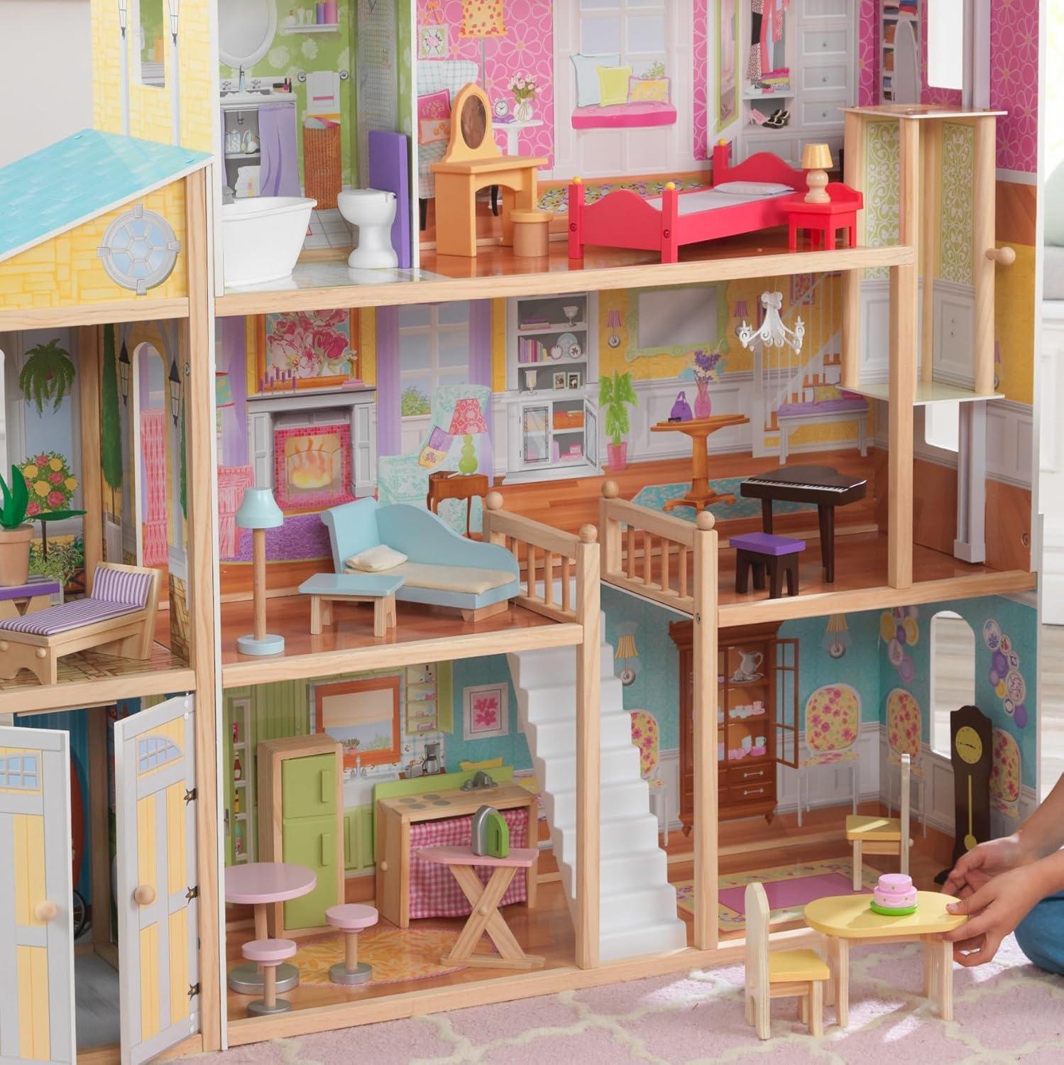 KidKraft Majestic Mansion Wooden Dollhouse with 34 Accessories