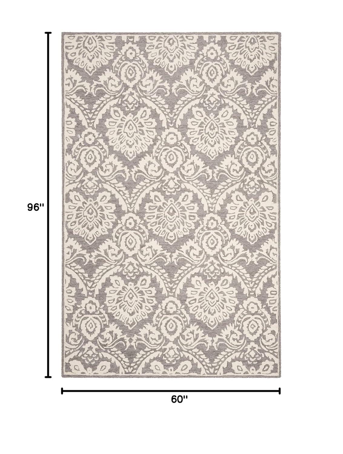 Tansy Handmade Wool Ivory/Gray Rug